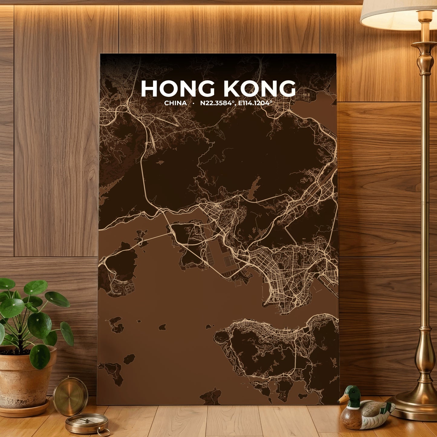 Hong Kong Plum Map Poster
