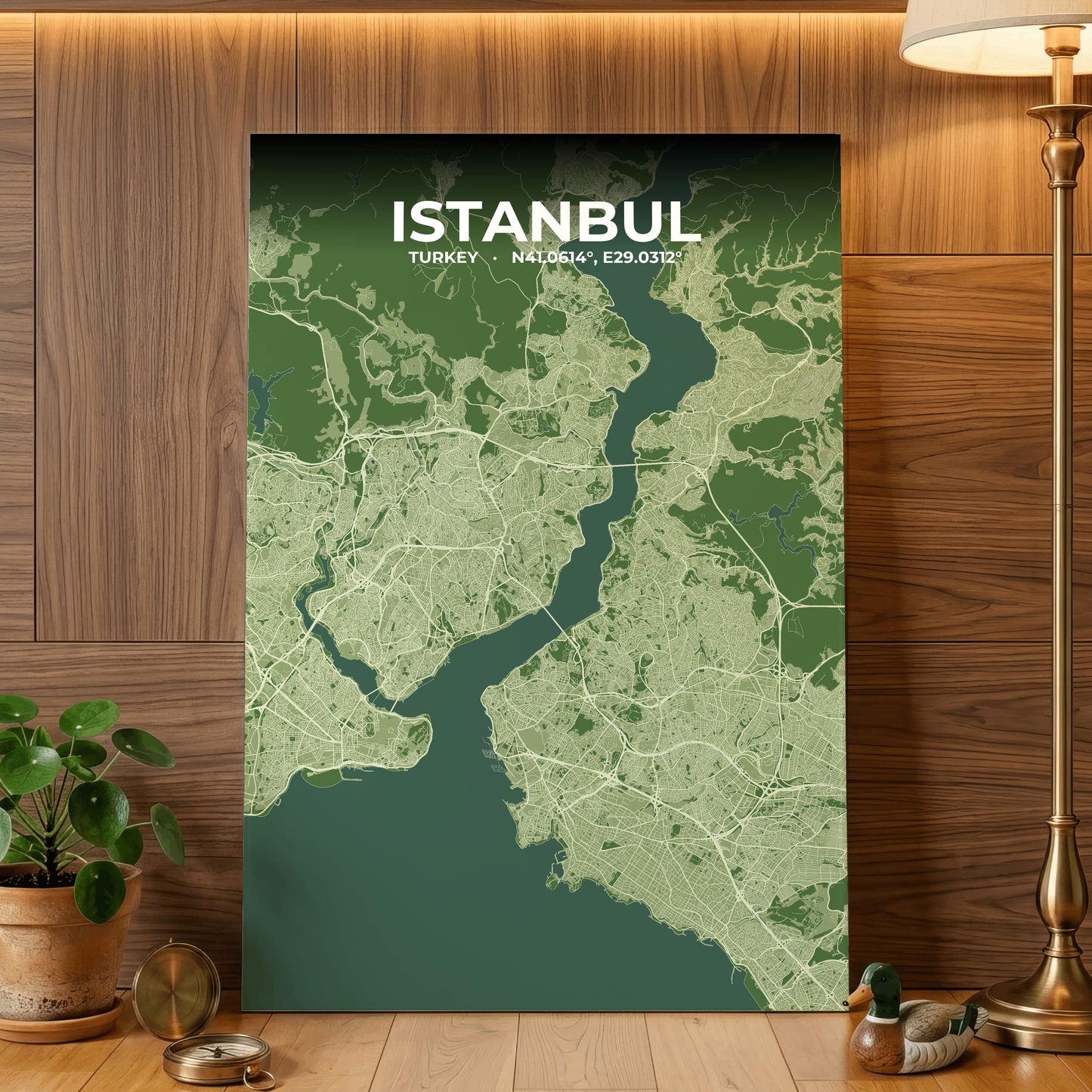Istanbul Clay Map Poster