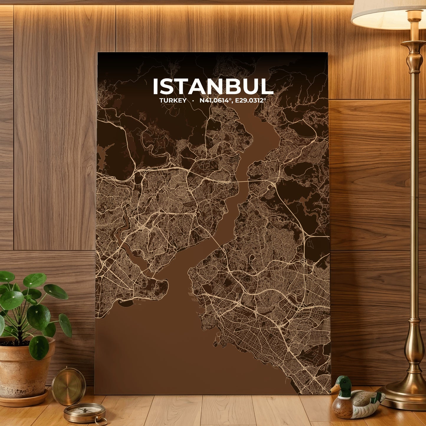 Istanbul Plum Map Poster