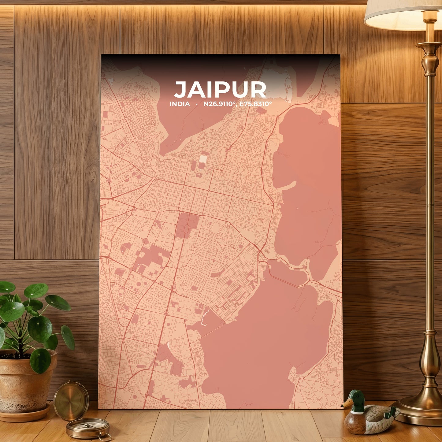 Jaipur Blush Map Poster