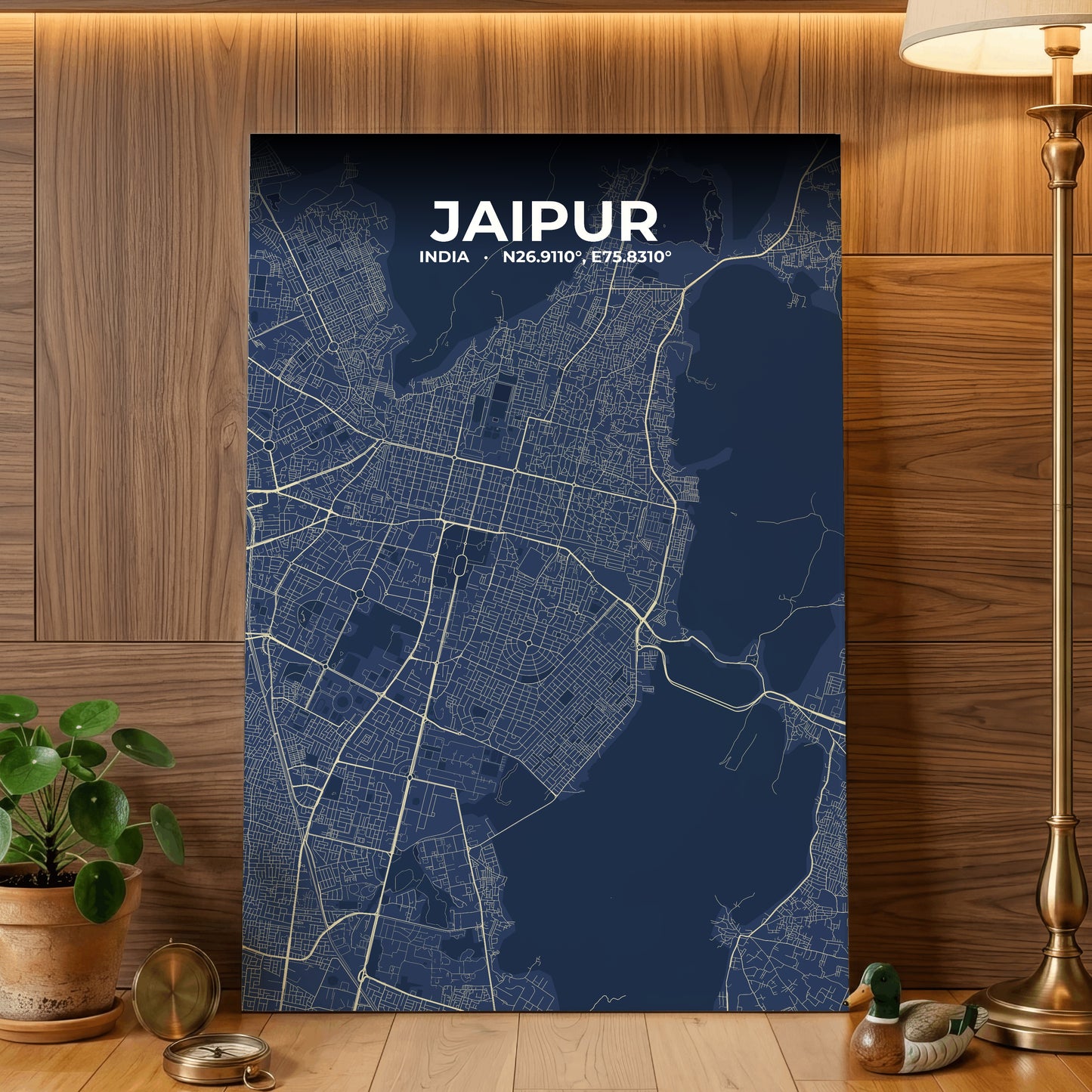 Jaipur Anchor Map Poster
