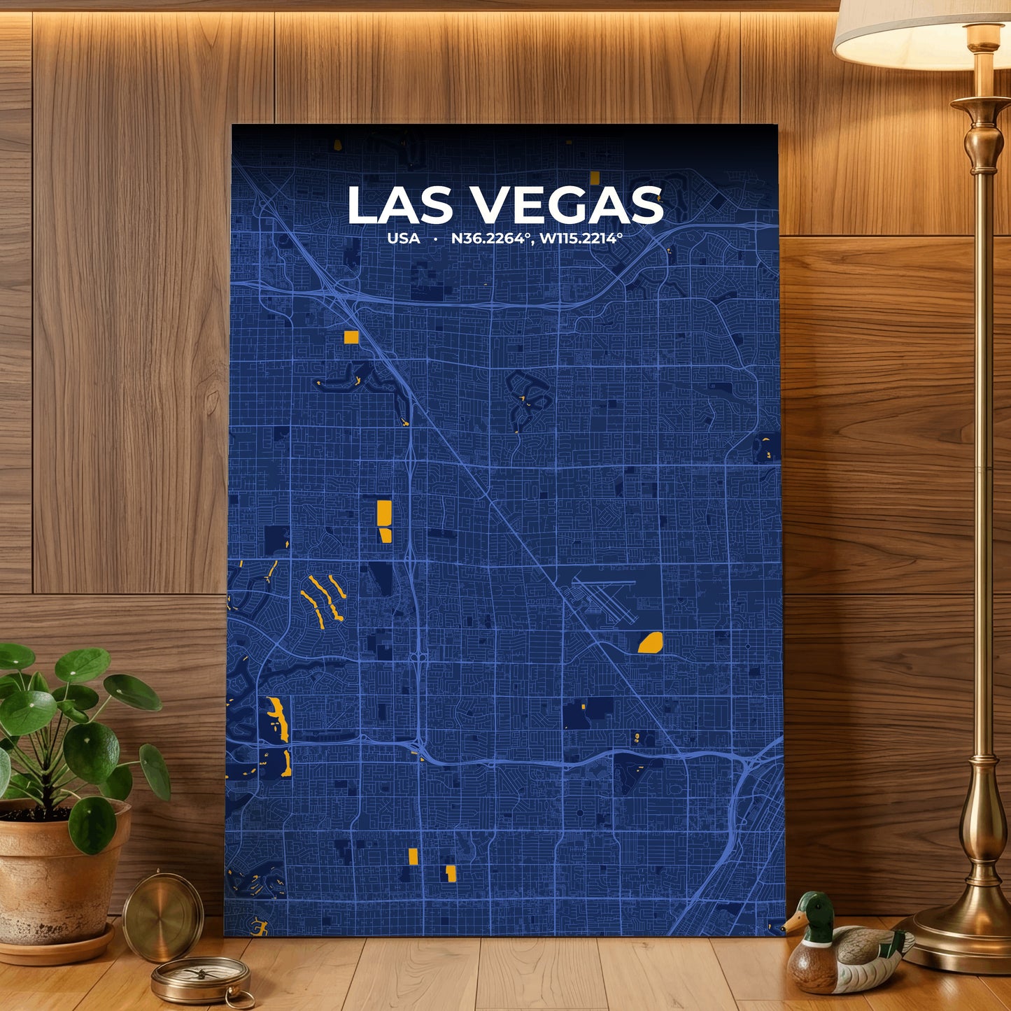 Las Vegas Ink Map Poster