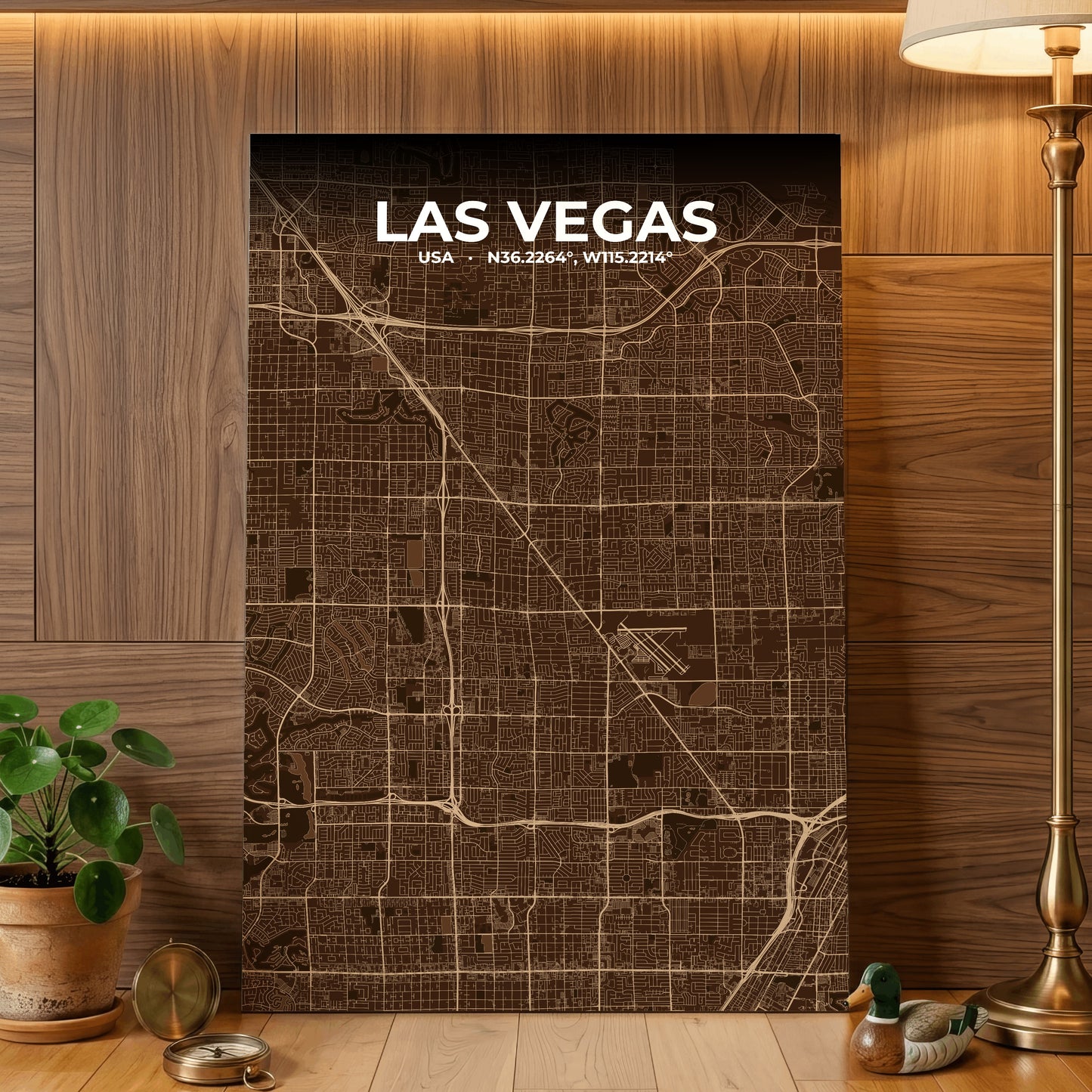 Las Vegas Plum Map Poster