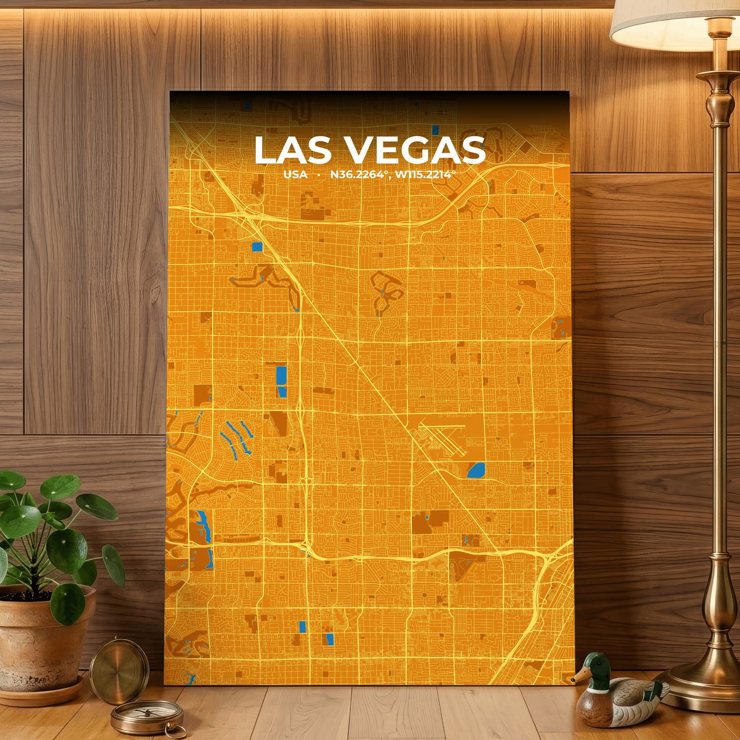 Las Vegas Scorch Map Poster
