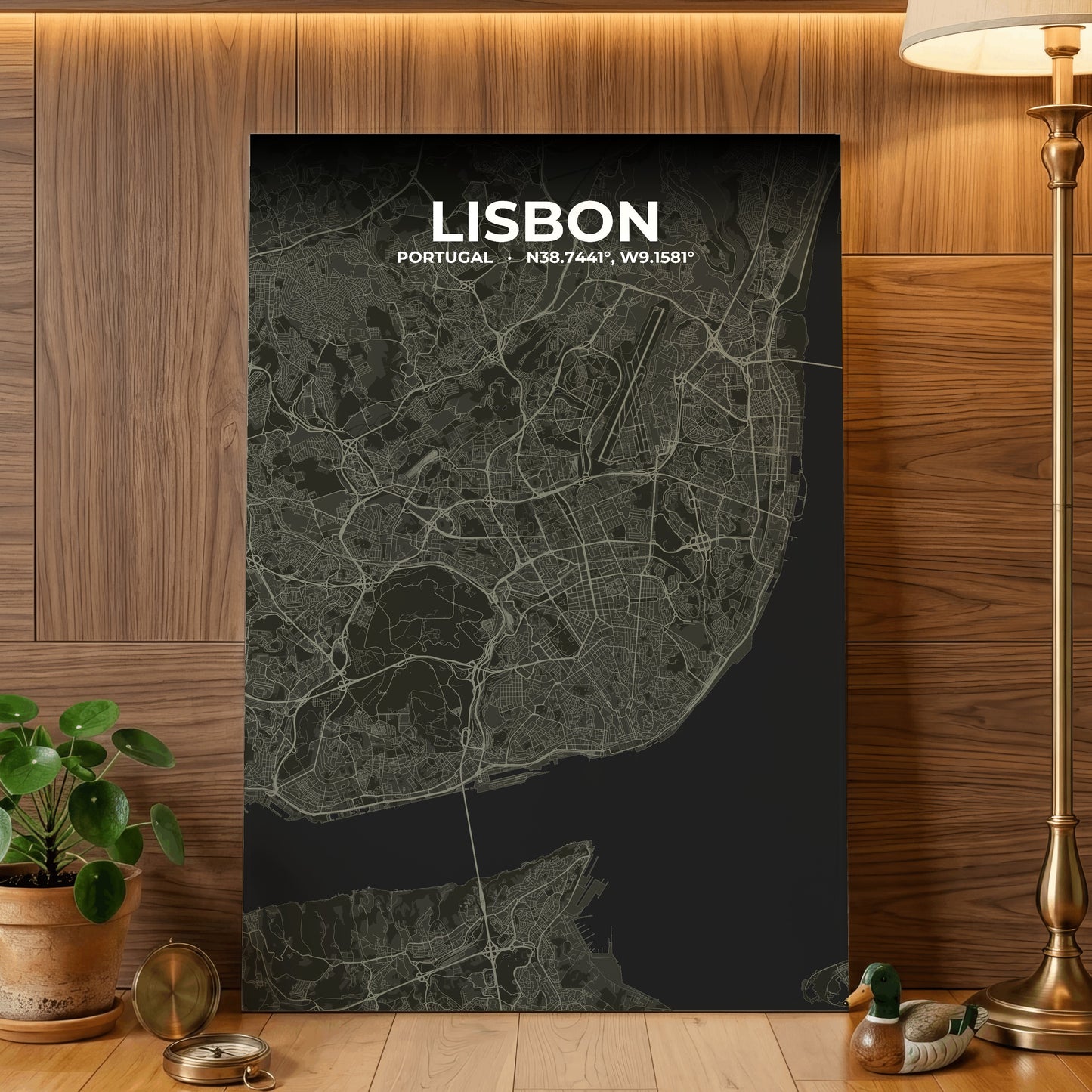 Lisbon Sable Map Poster