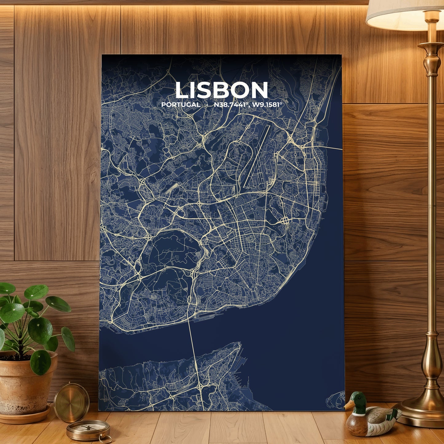 Lisbon Anchor Map Poster