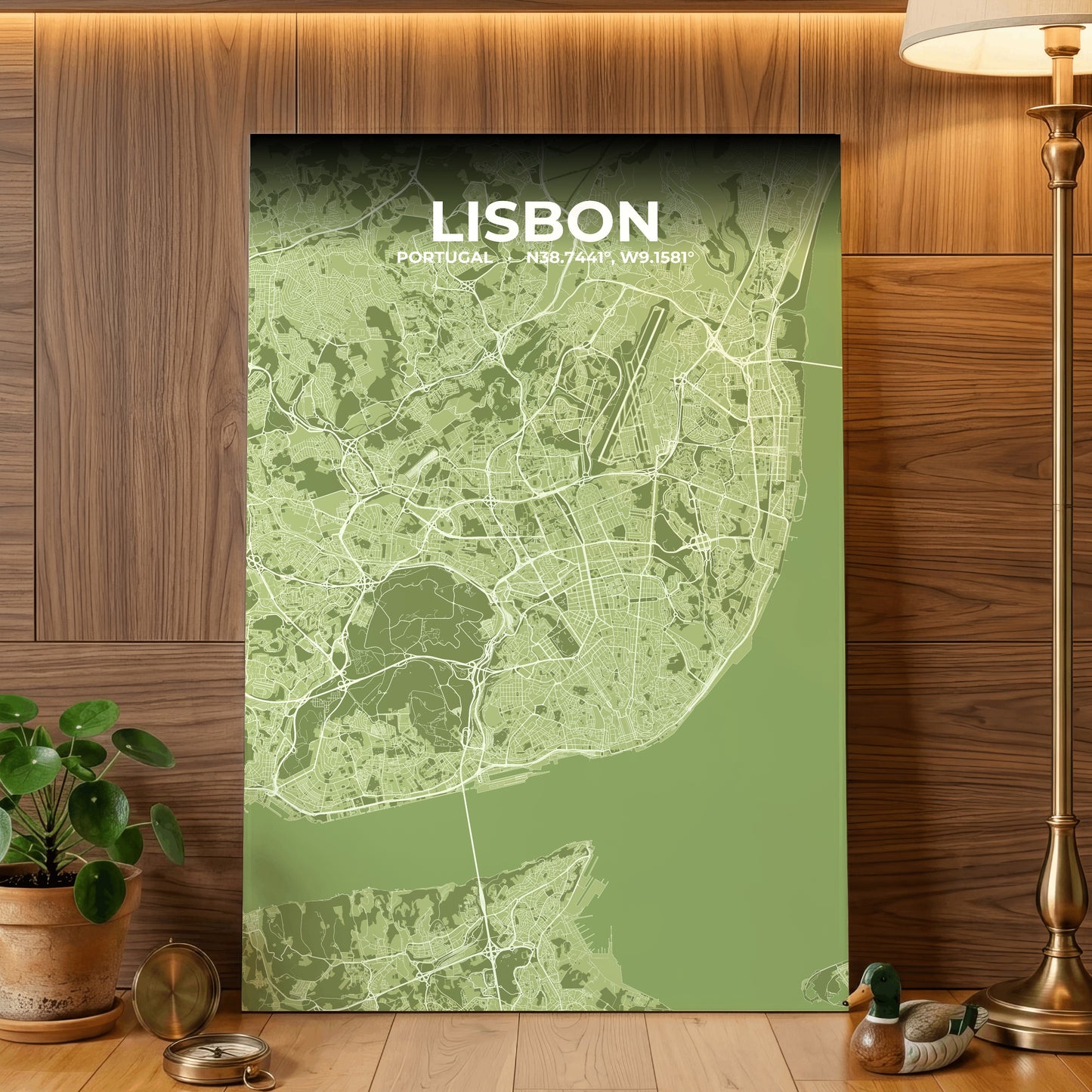Lisbon Grove Map Poster