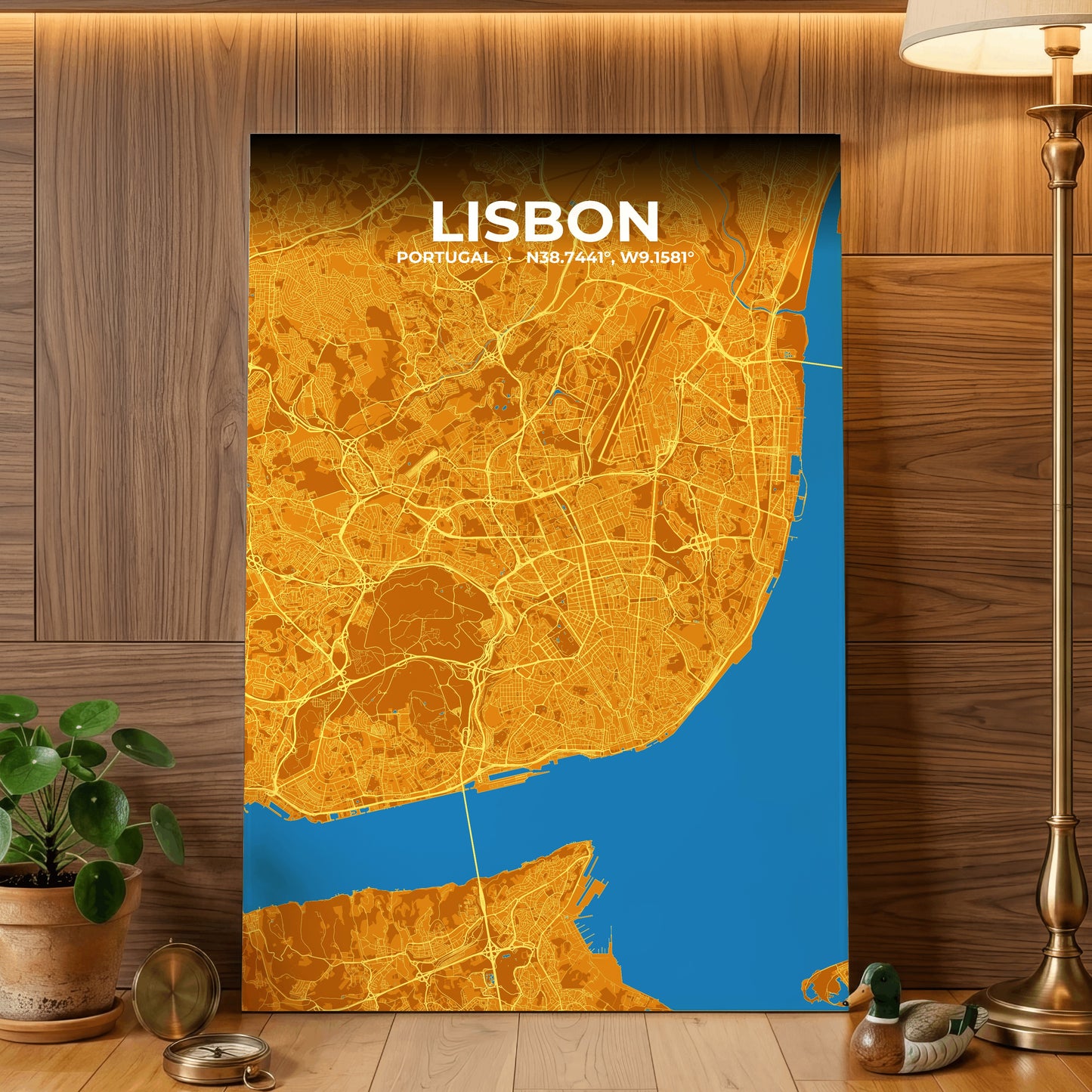 Lisbon Scorch Map Poster