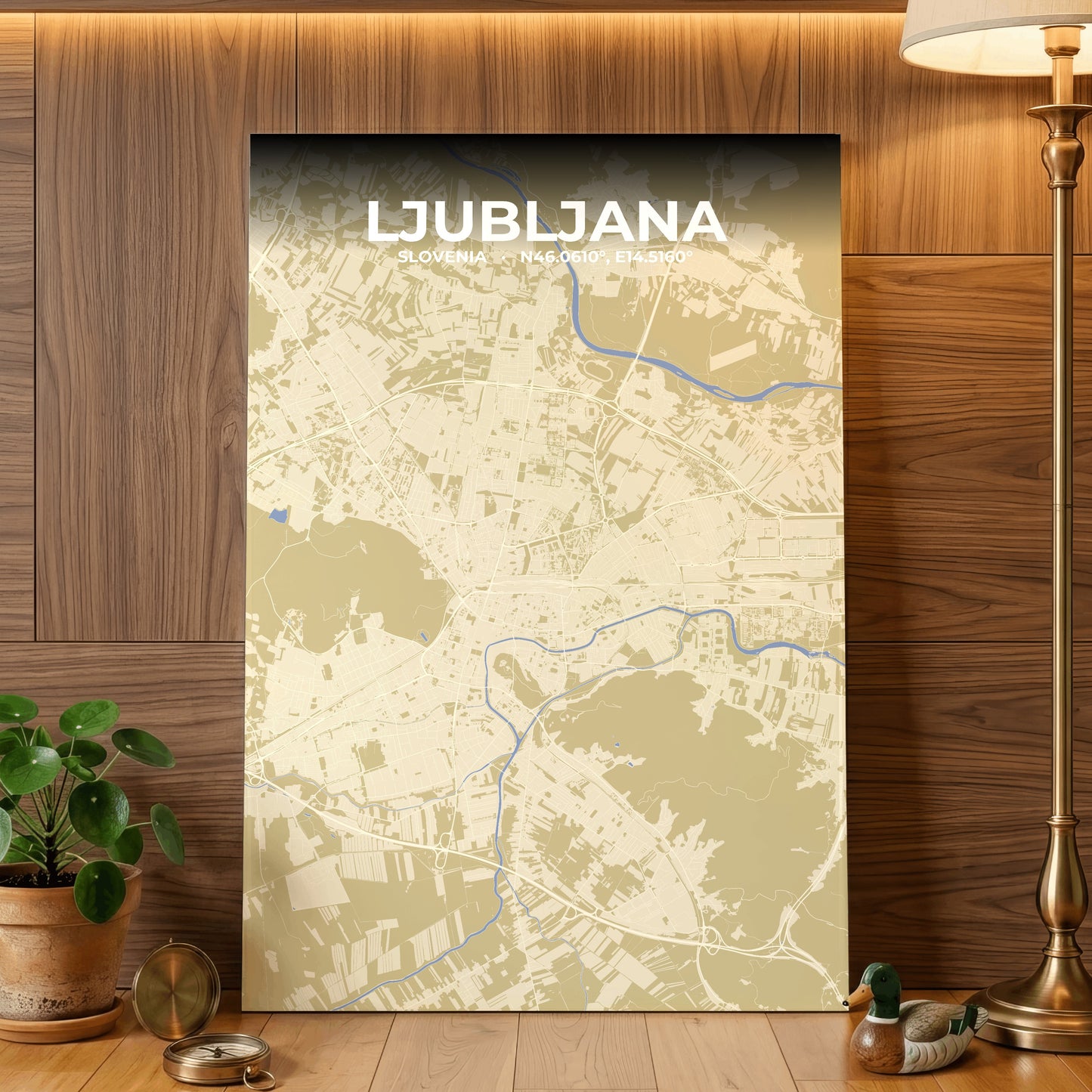 Ljubljana Barn Map Poster