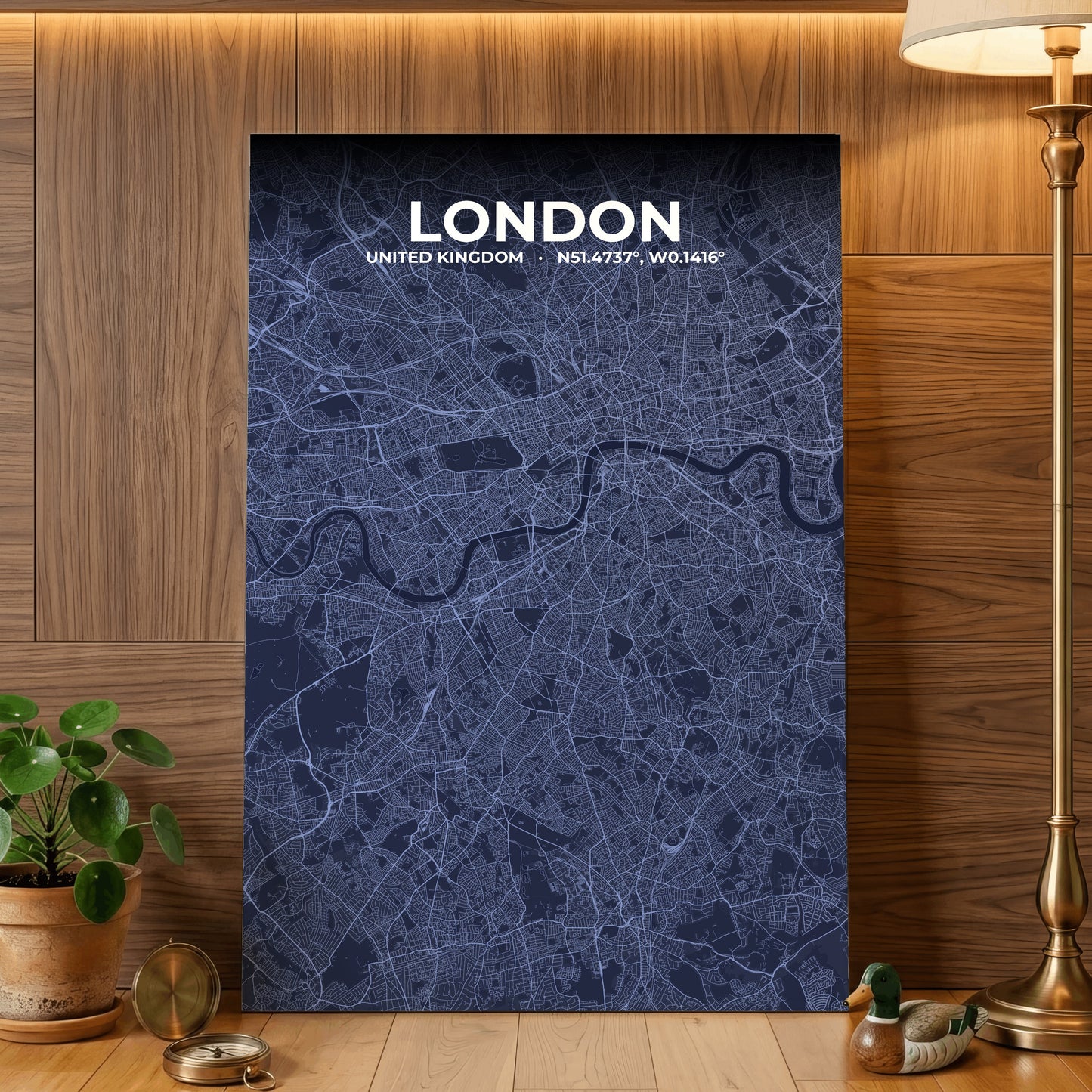 London Tide Map Poster