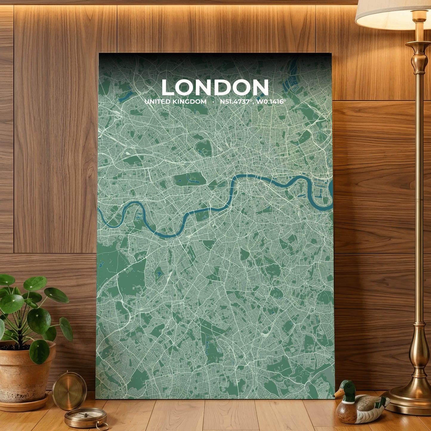 London Mist Map Poster