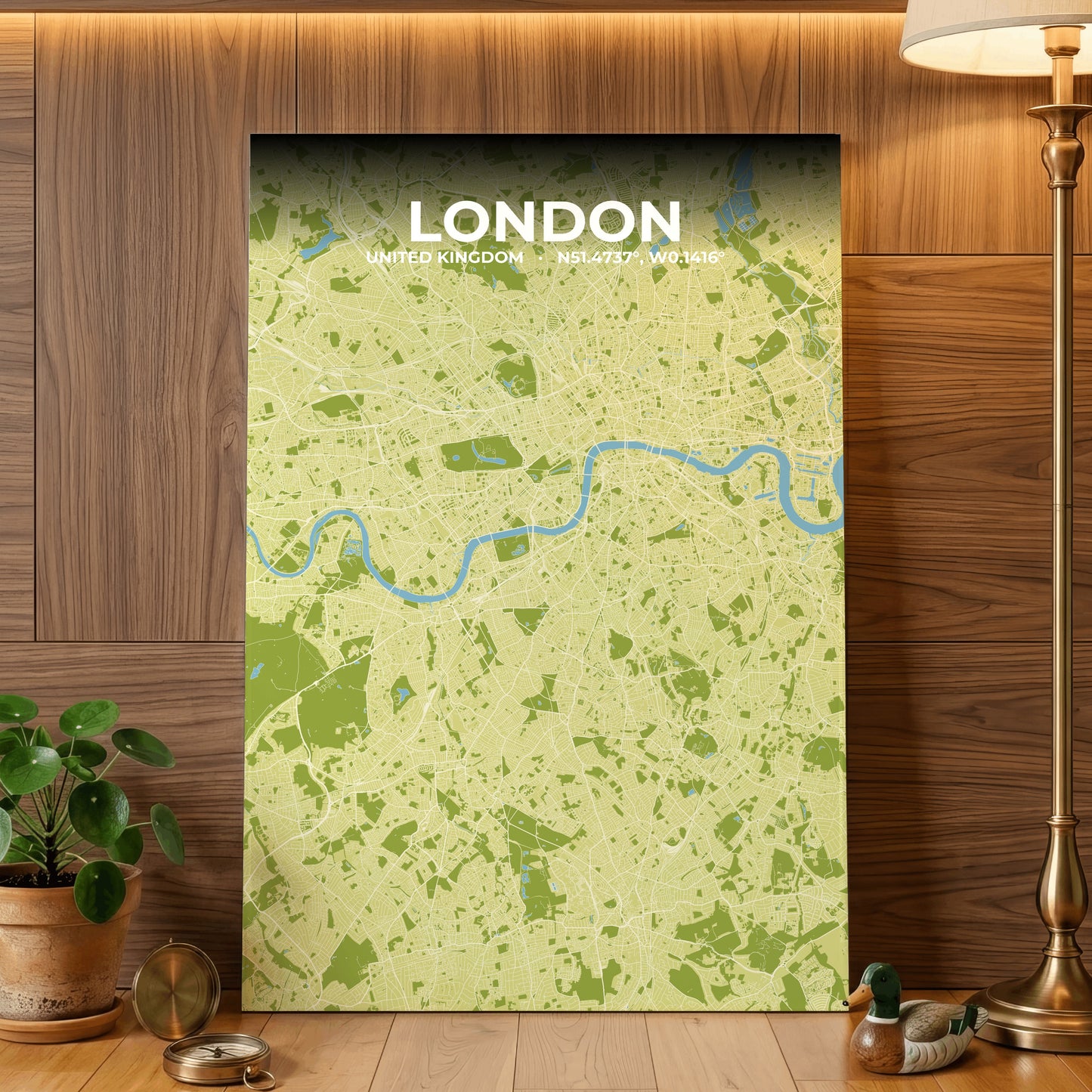 London Fern Map Poster