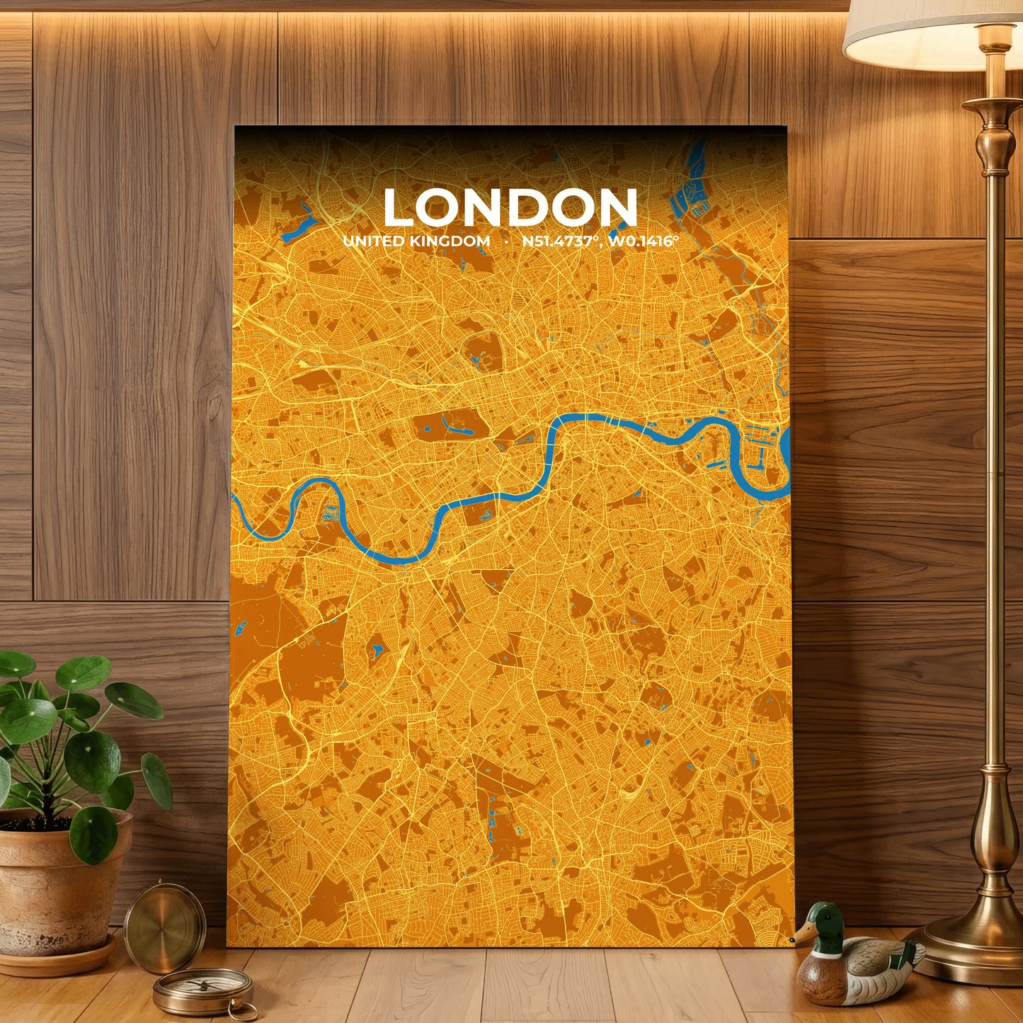 London Scorch Map Poster