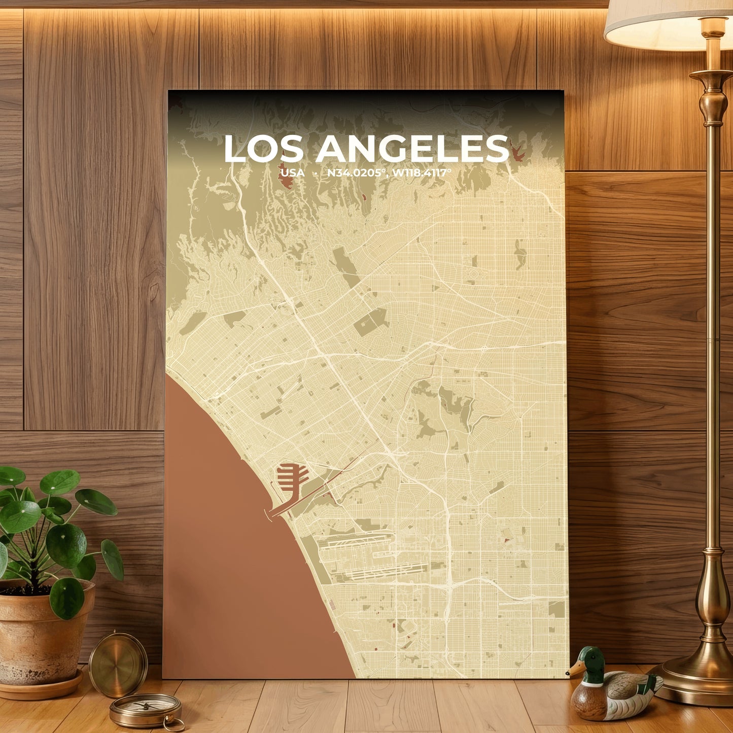 Los Angeles Ember Map Poster