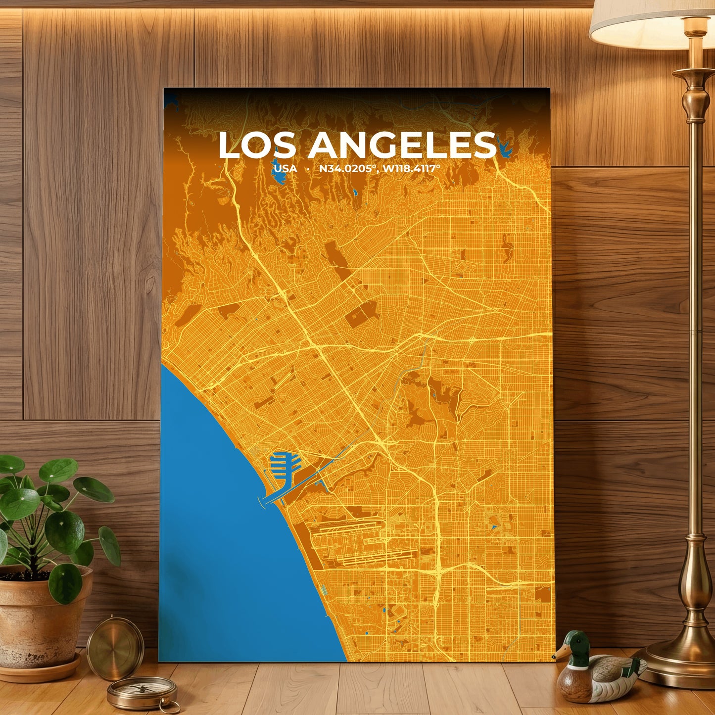 Los Angeles Scorch Map Poster