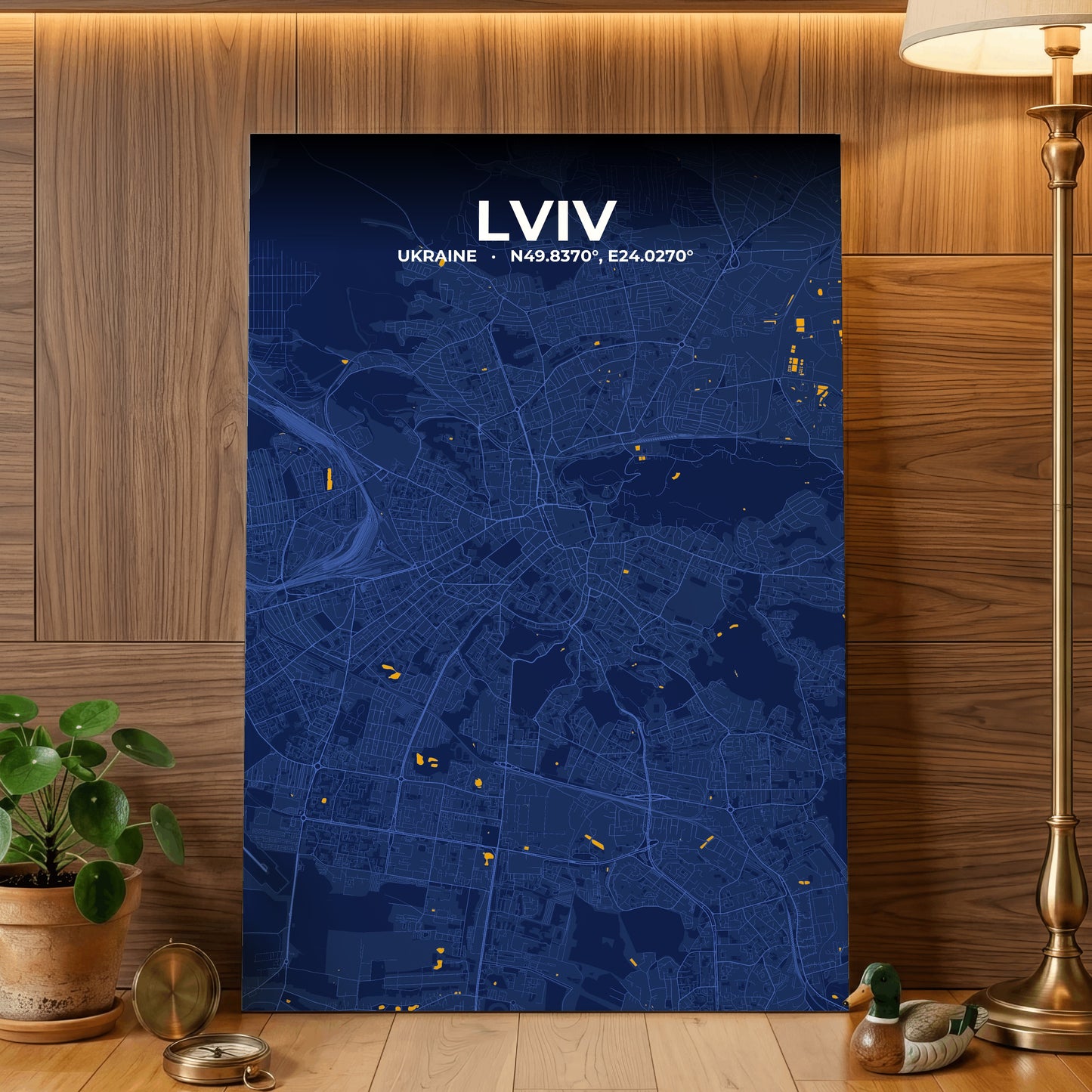 Lviv Ink Map Poster