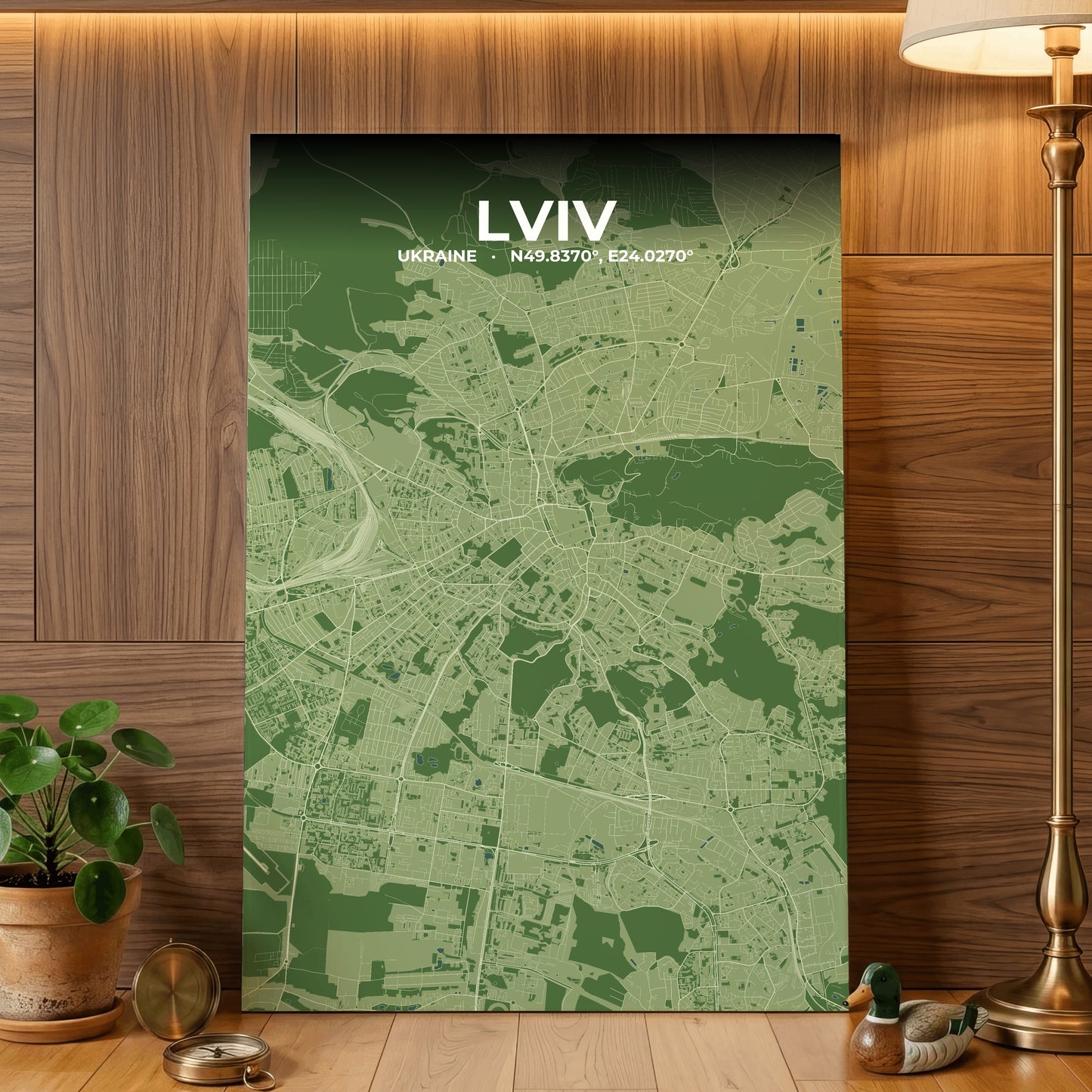 Lviv Clay Map Poster