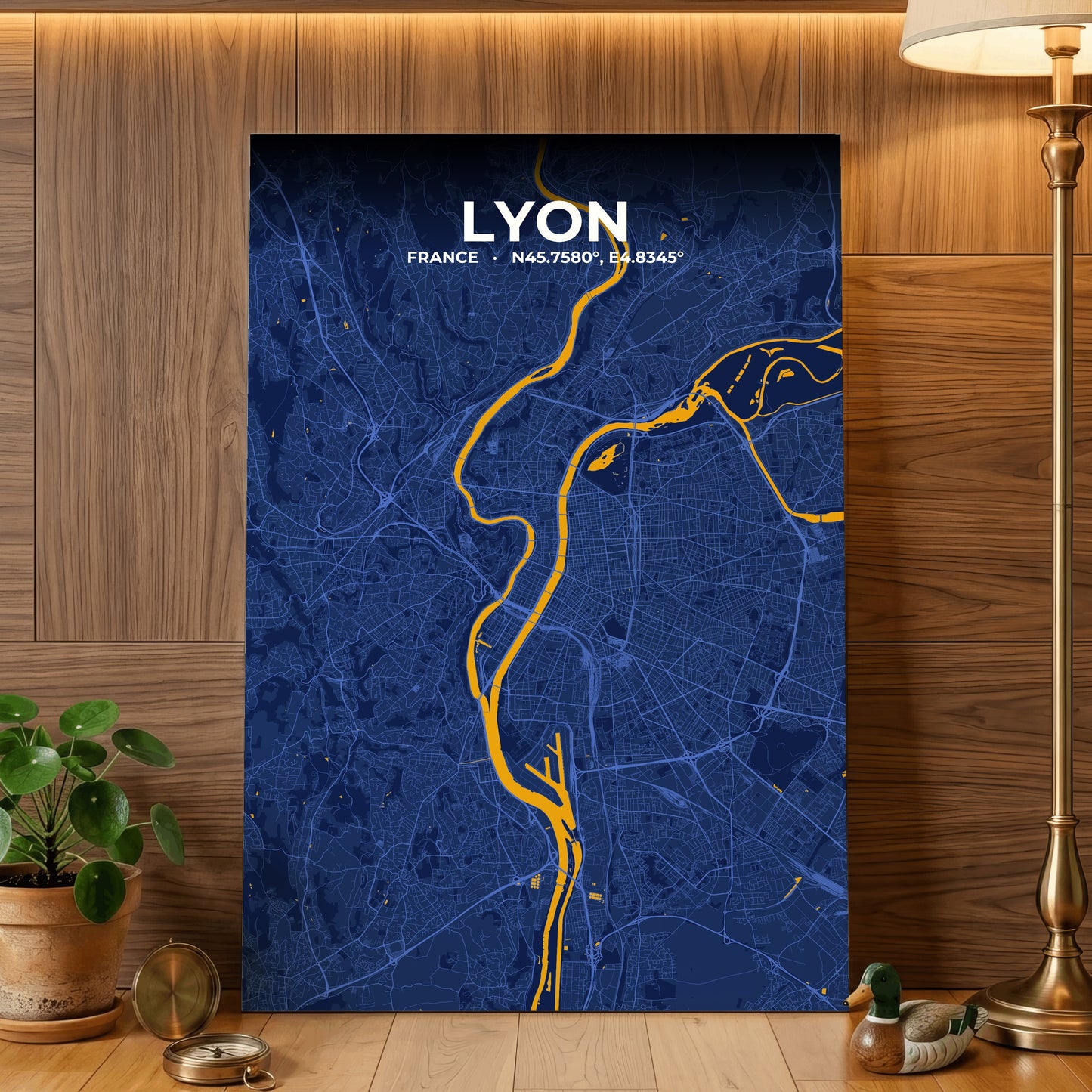 Lyon Ink Map Poster