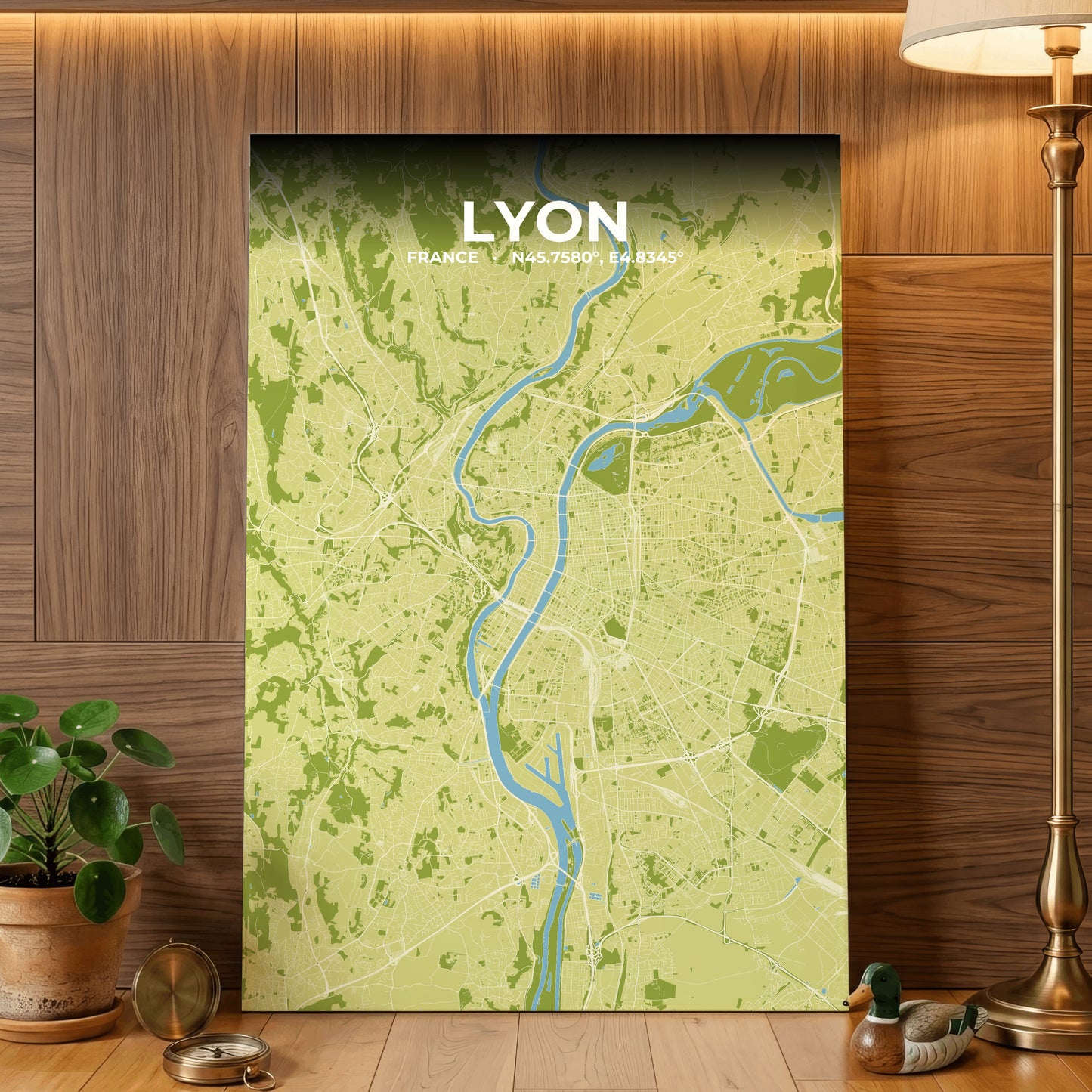 Lyon Fern Map Poster