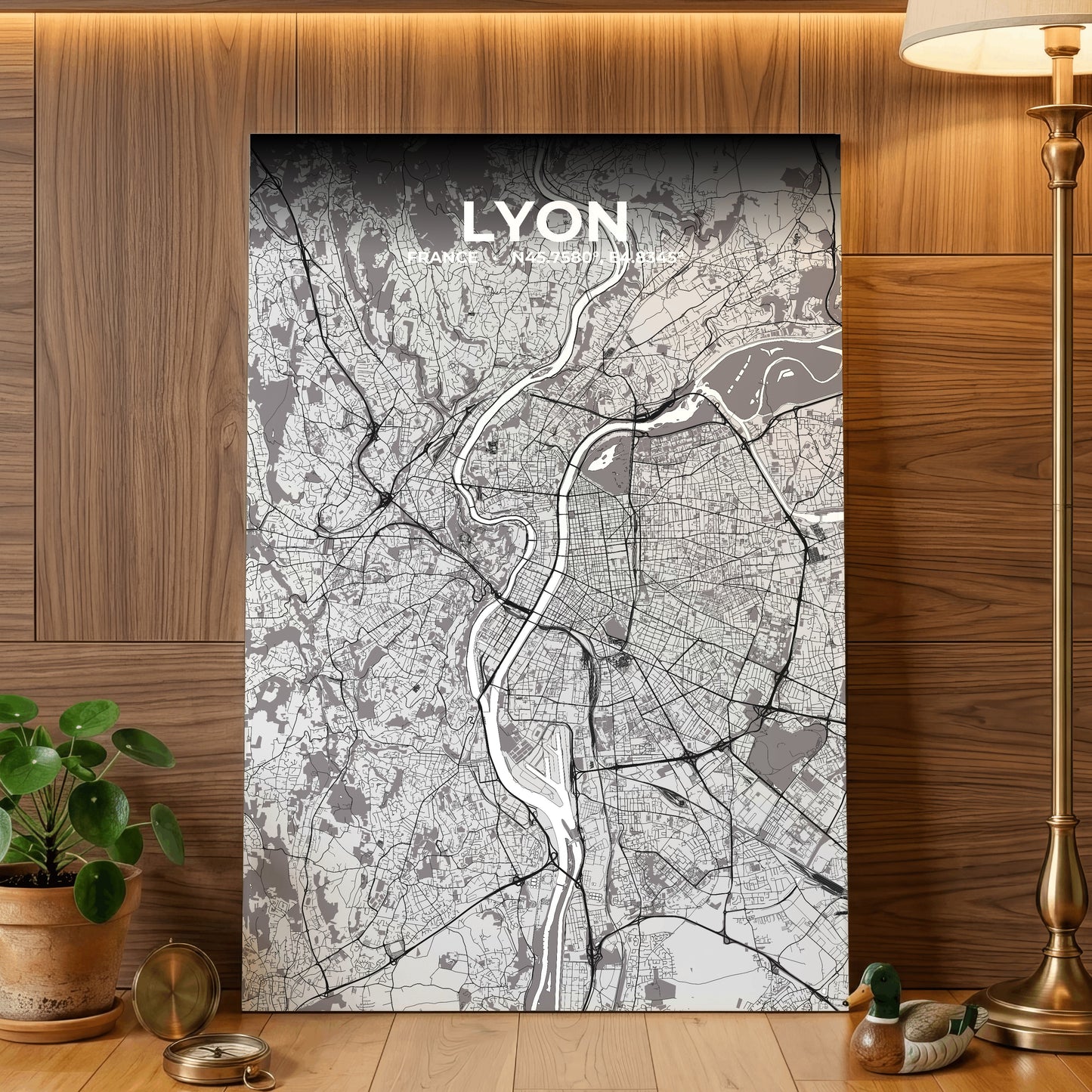 Lyon Ash Map Poster