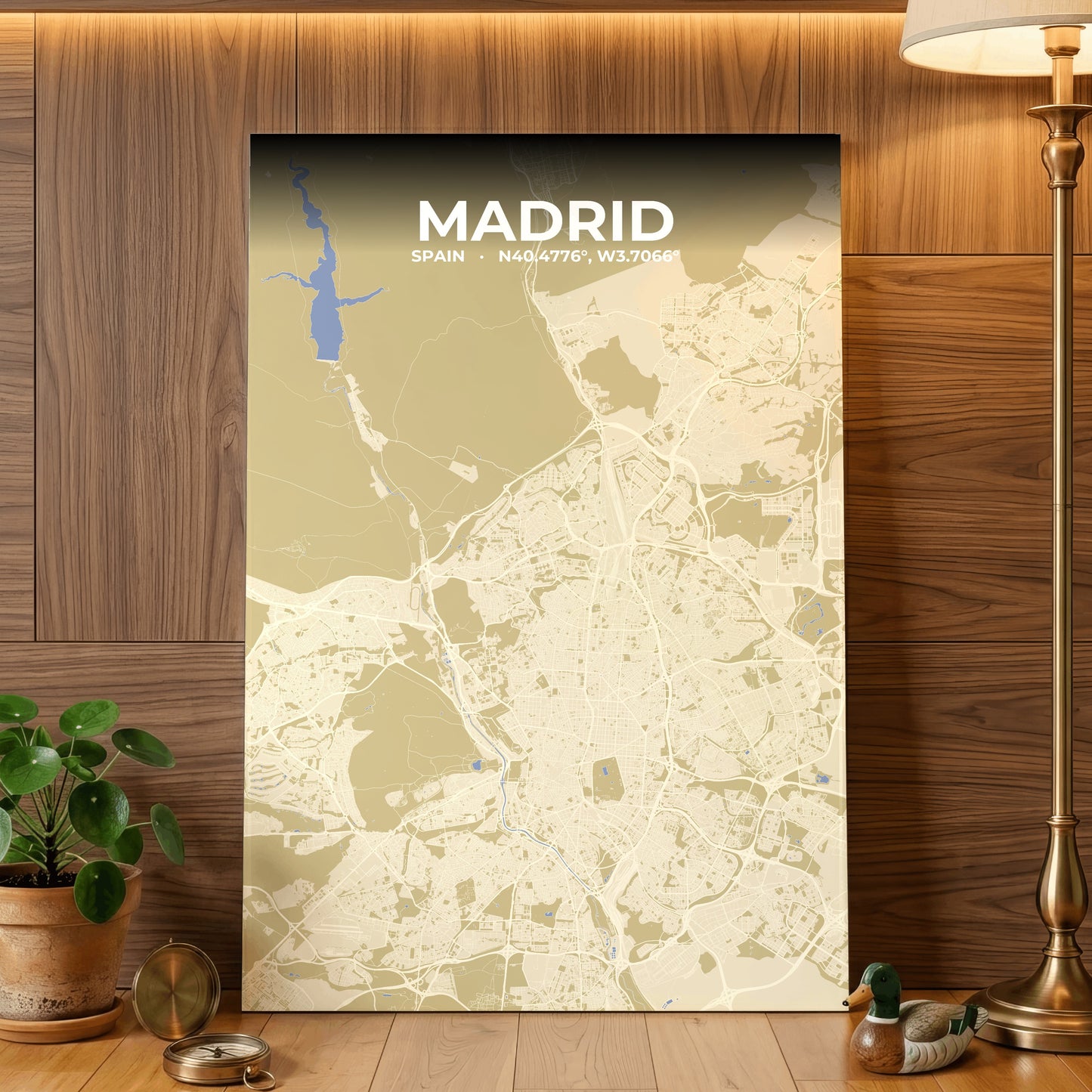Madrid Barn Map Poster