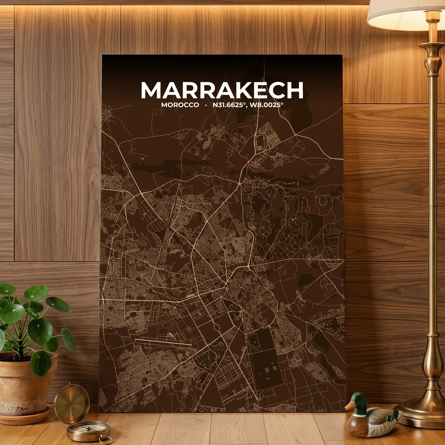 Marrakech Plum Map Poster