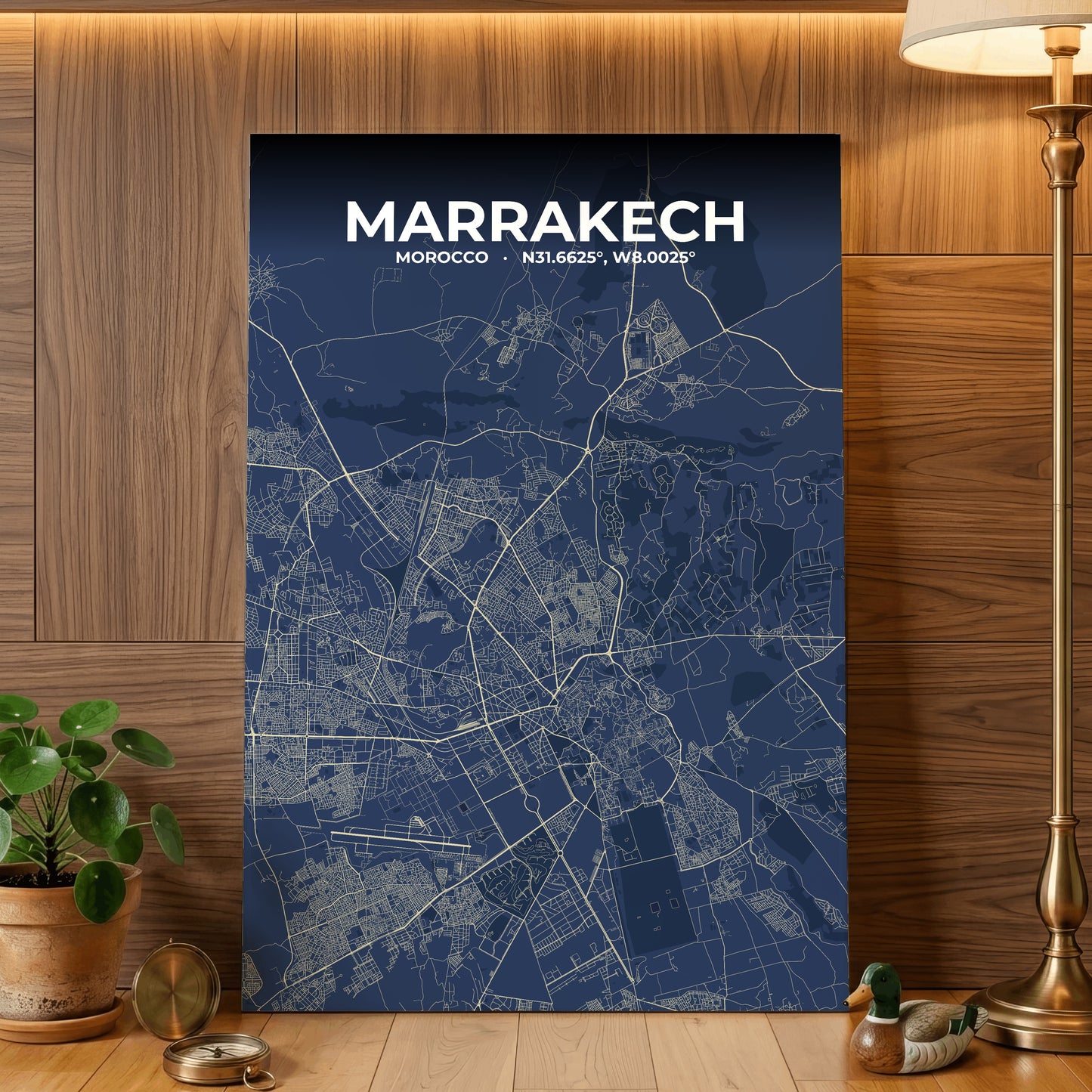 Marrakech Anchor Map Poster