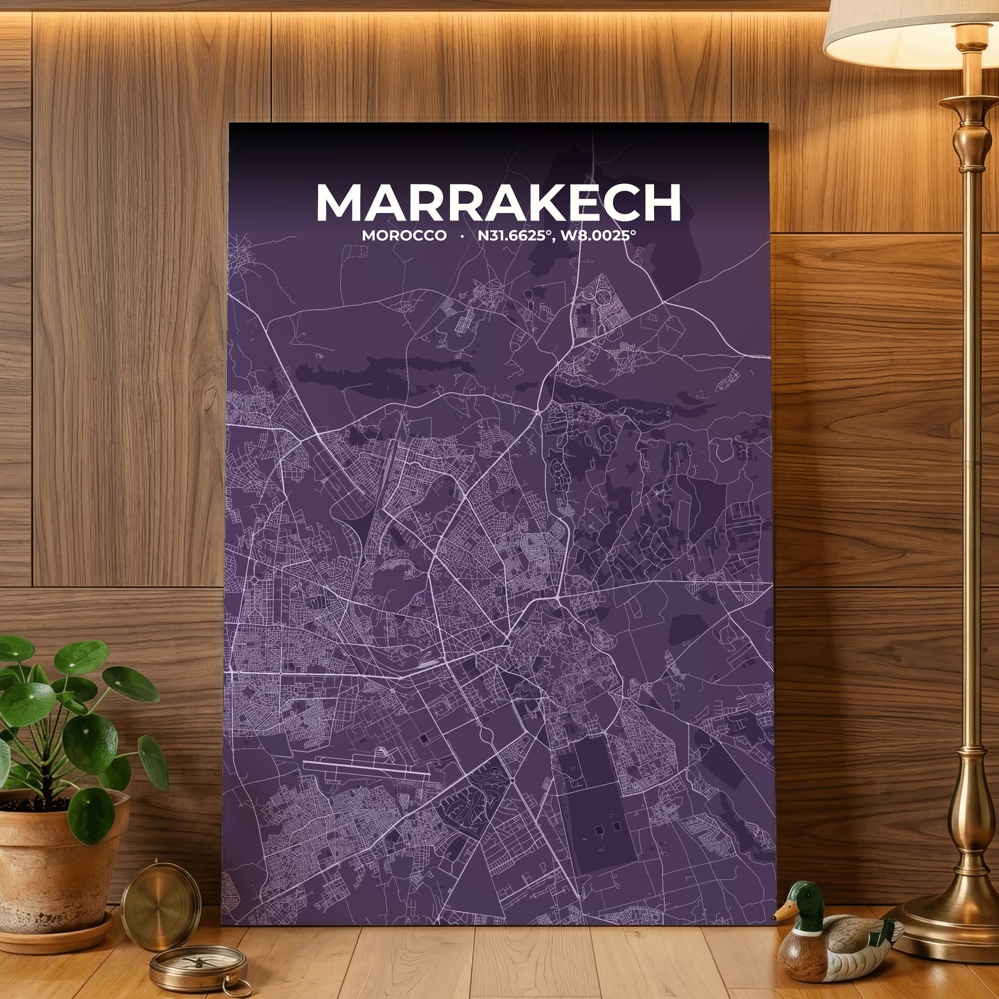 Marrakech Dusk Map Poster