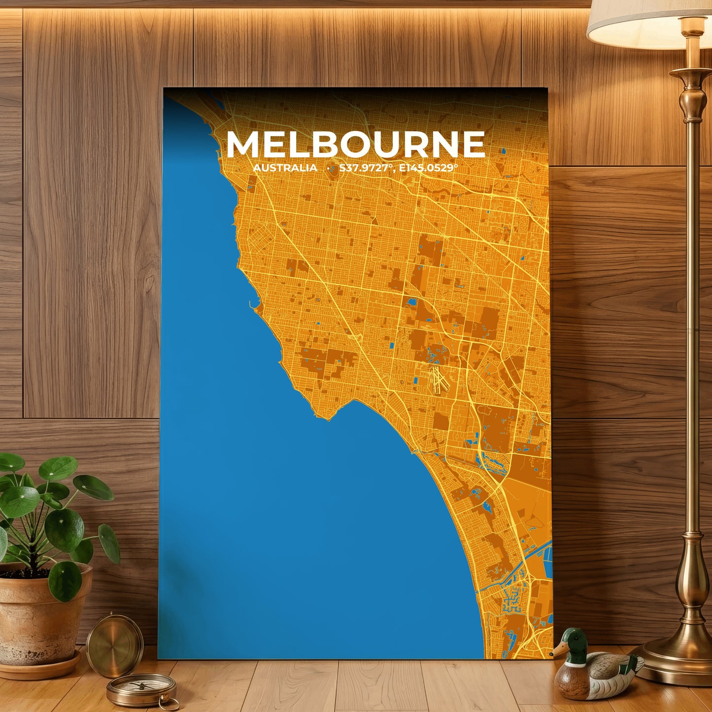 Melbourne Scorch Map Poster