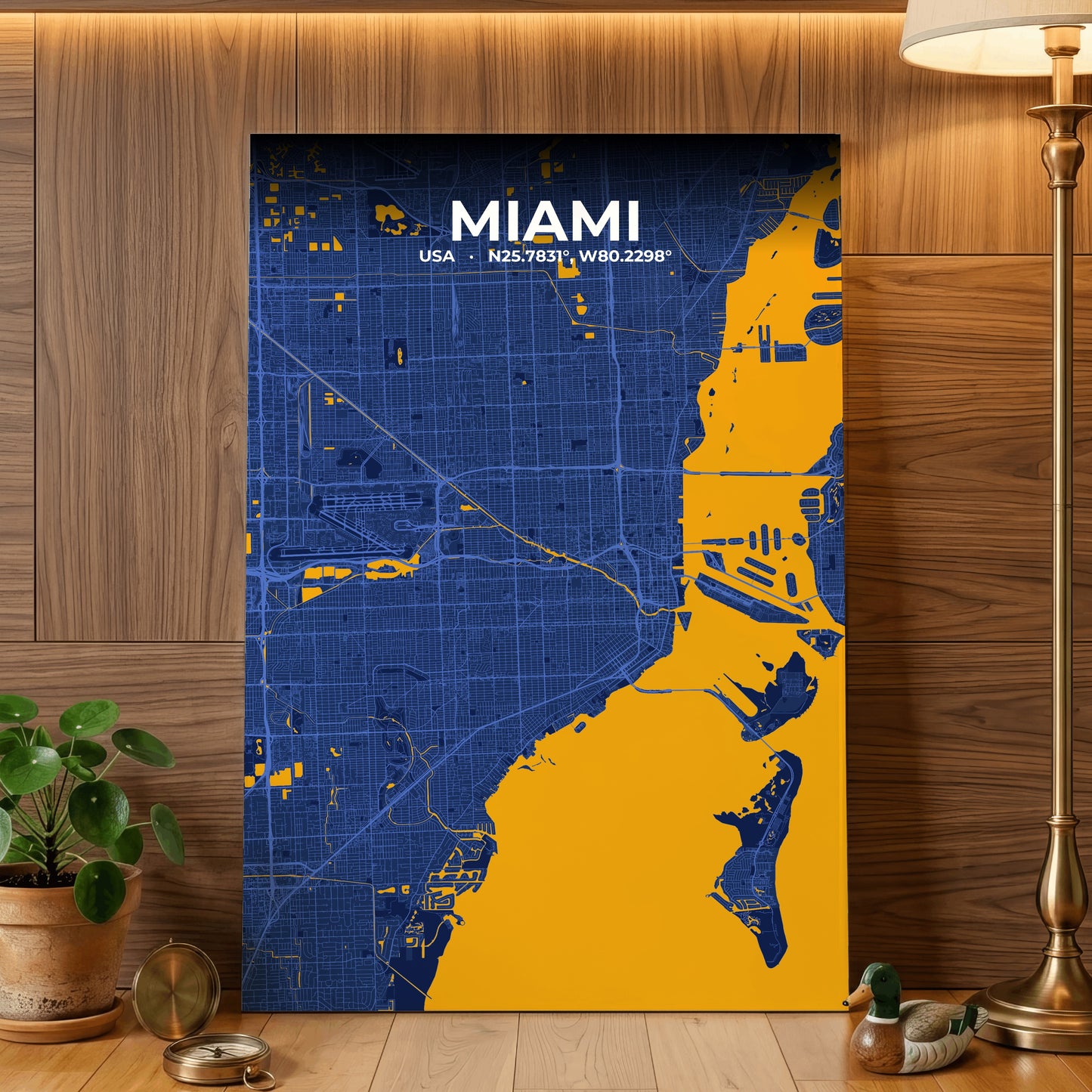 Miami Ink Map Poster