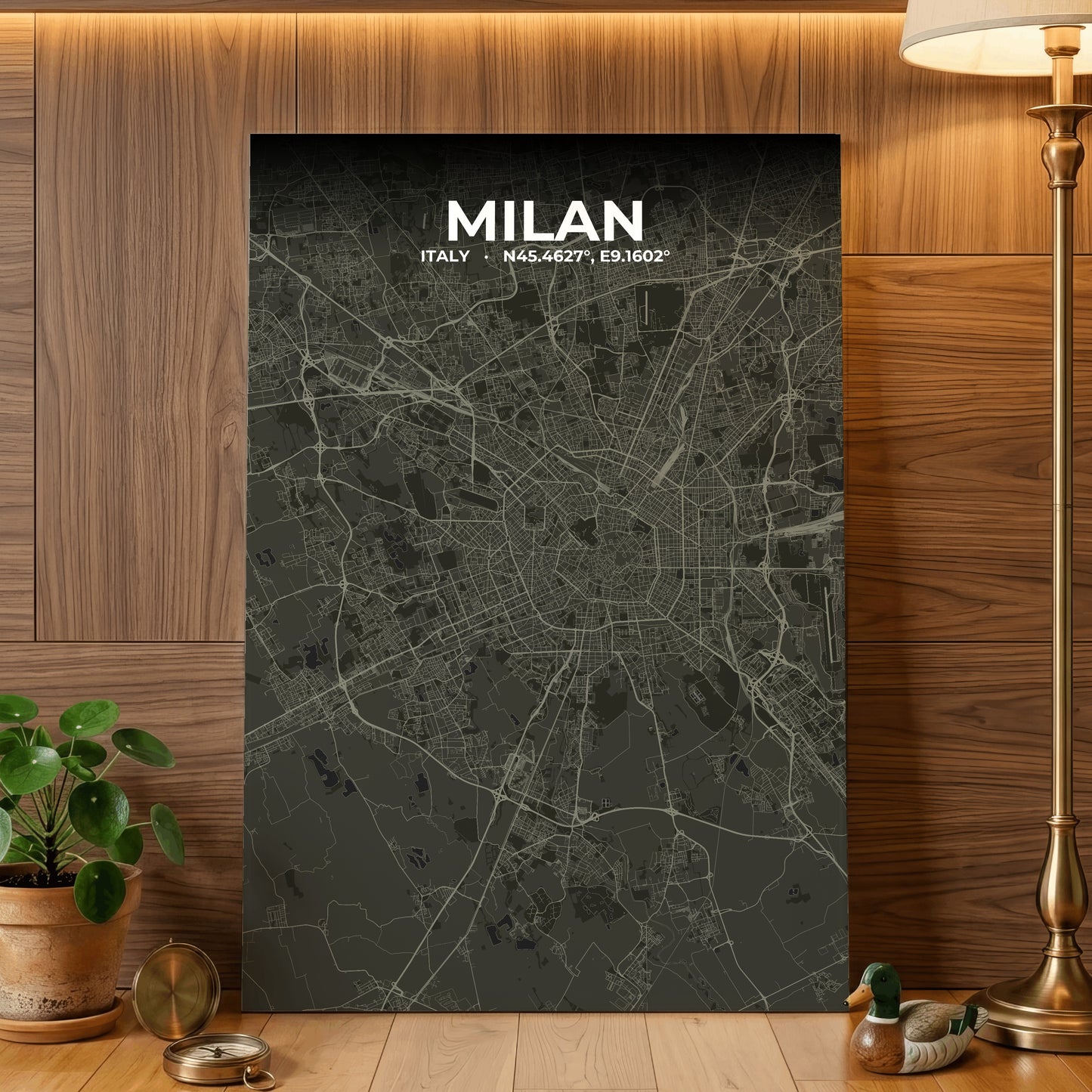 Milan Sable Map Poster