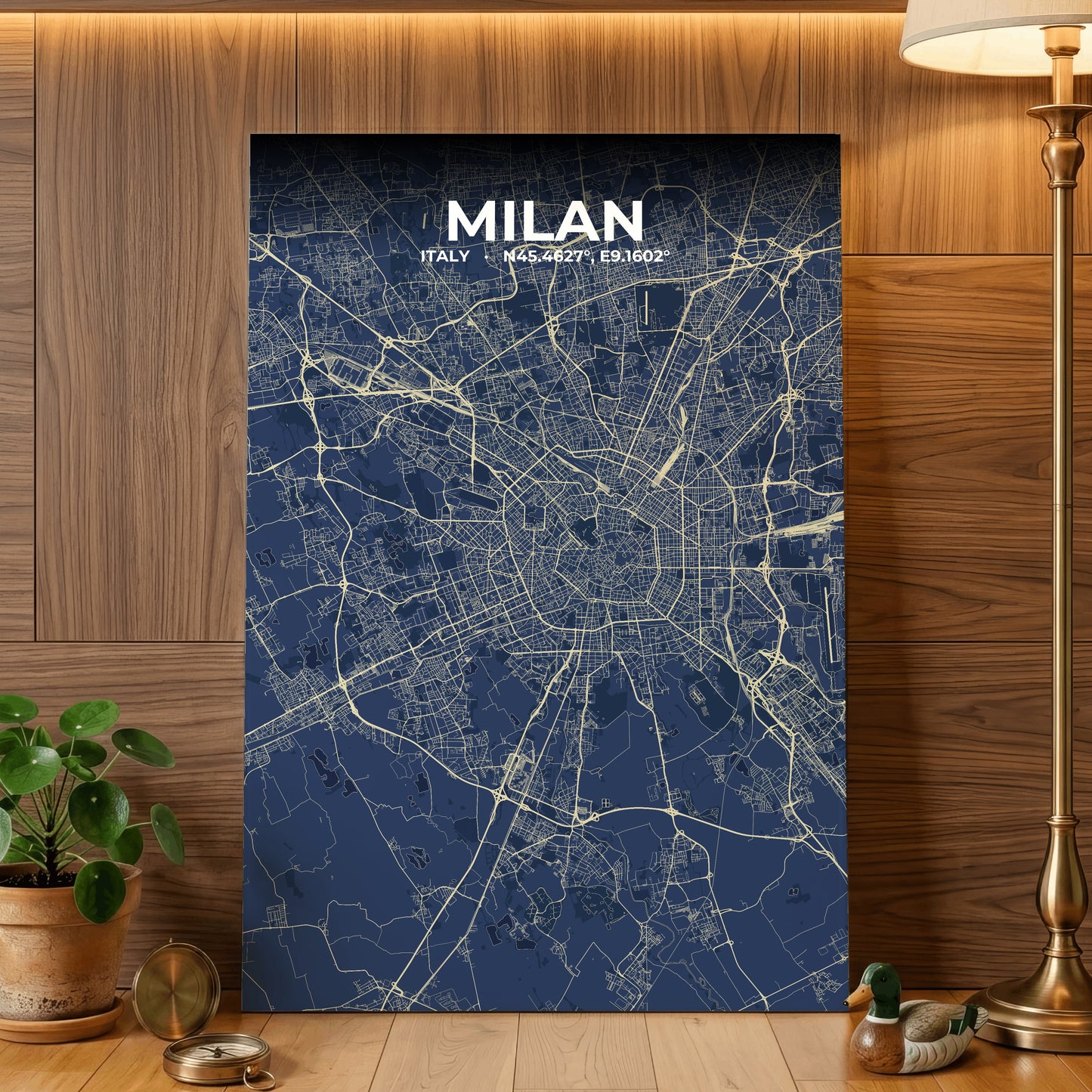 Milan Anchor Map Poster