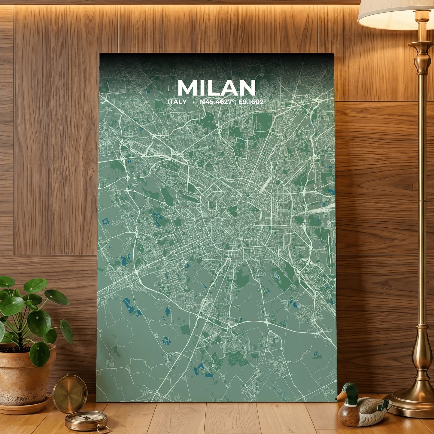Milan Mist Map Poster