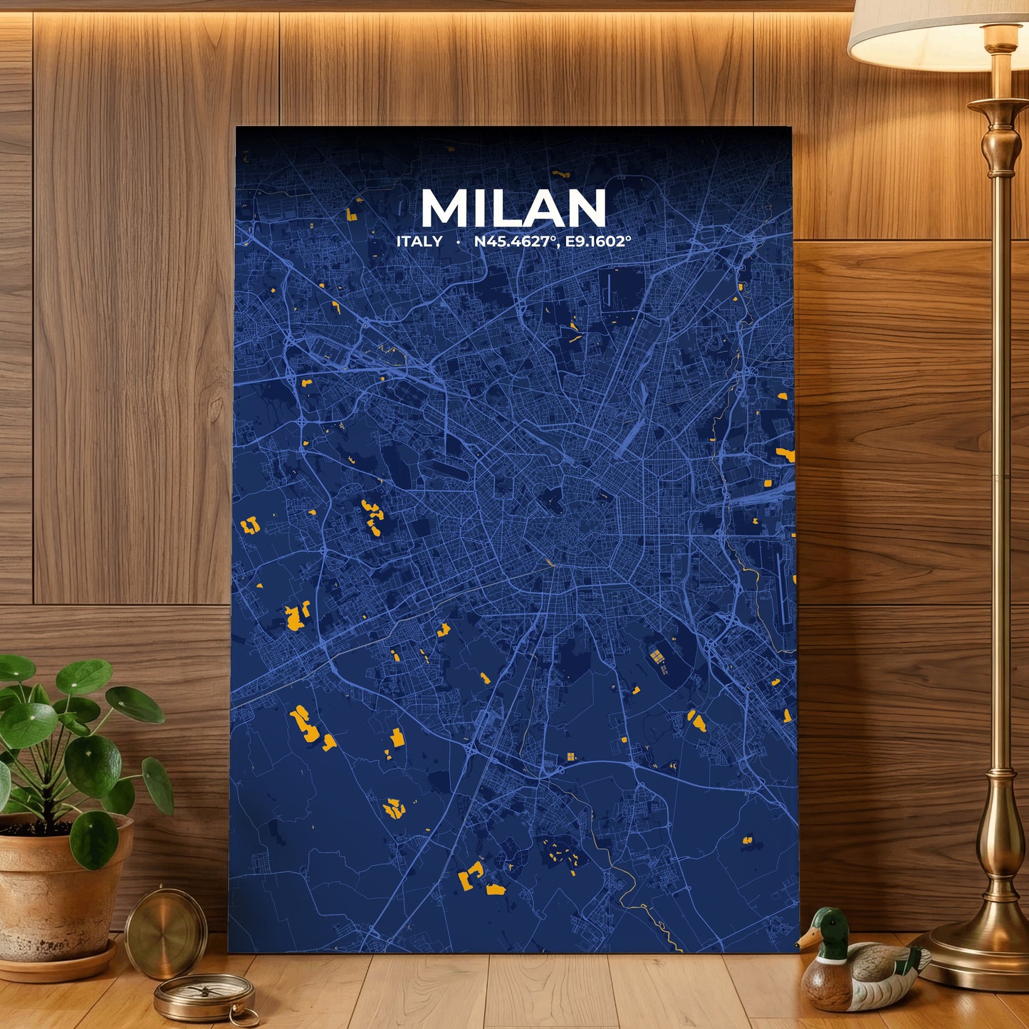 Milan Ink Map Poster