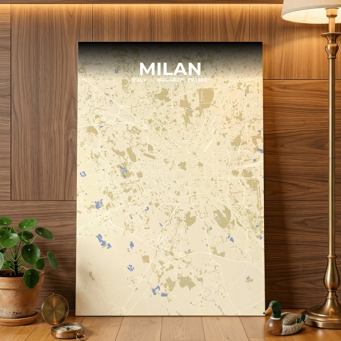 Milan Barn Map Poster