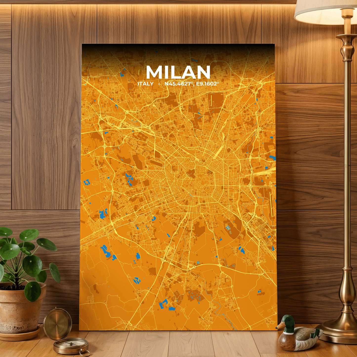 Milan Scorch Map Poster