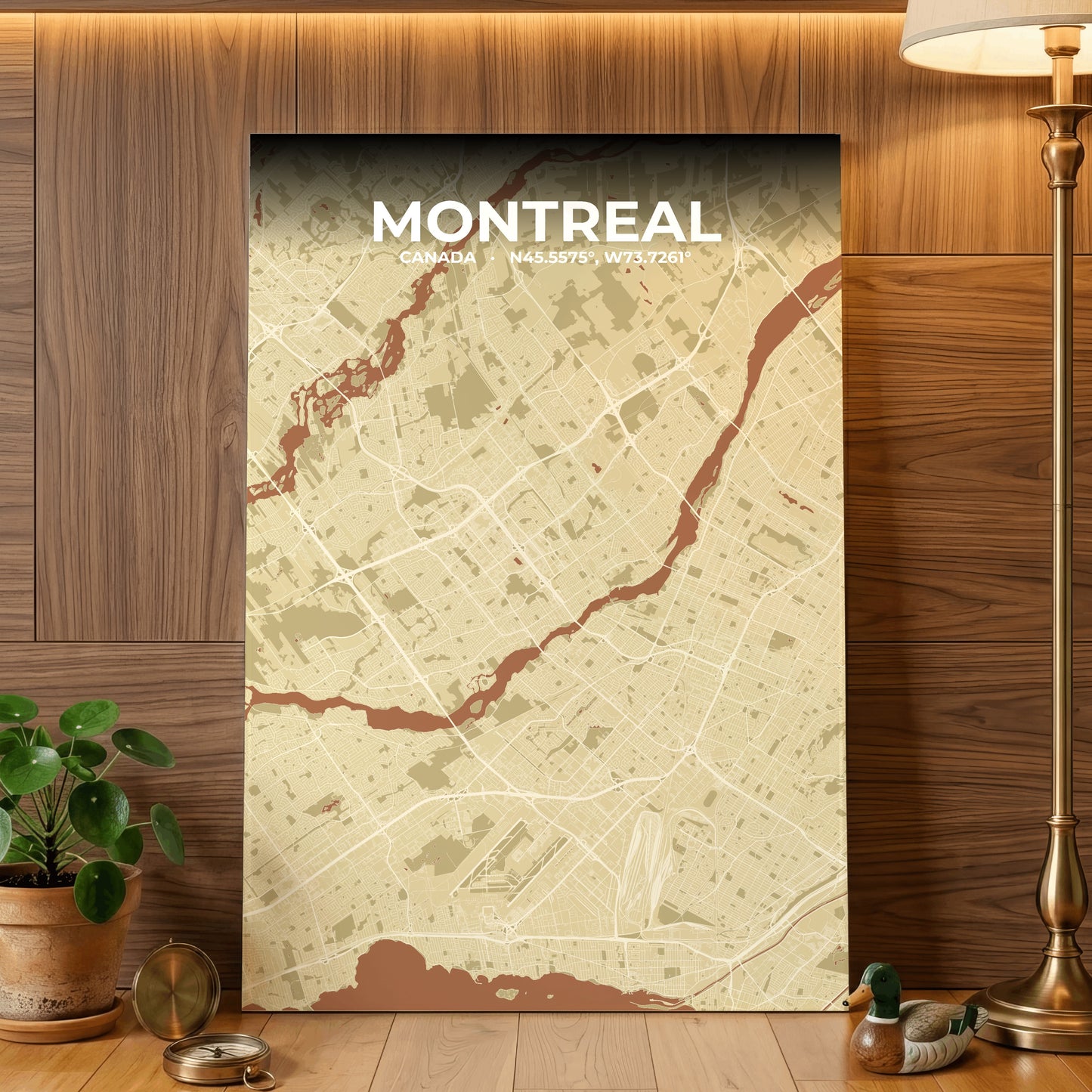 Montreal Ember Map Poster