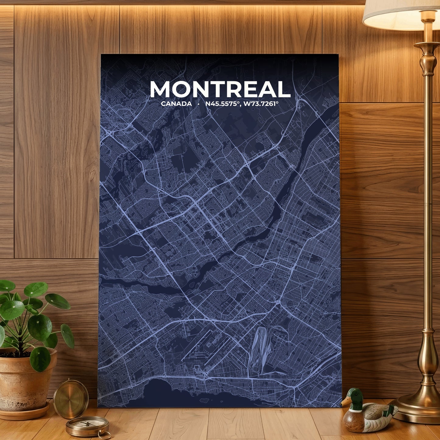 Montreal Tide Map Poster