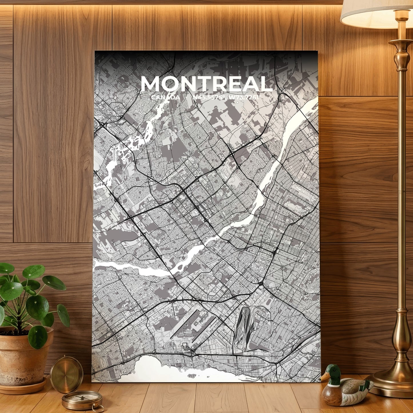 Montreal Ash Map Poster