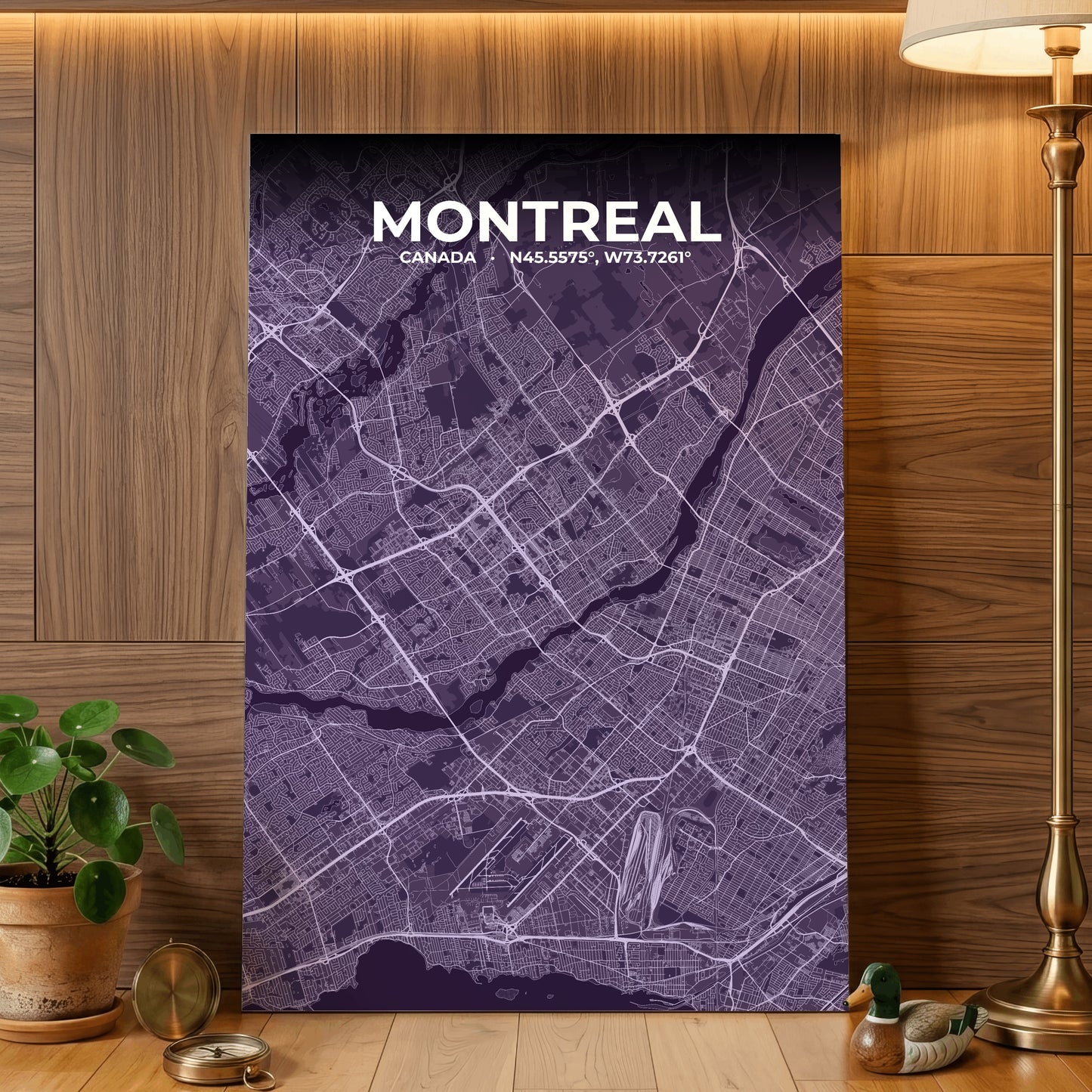 Montreal Dusk Map Poster