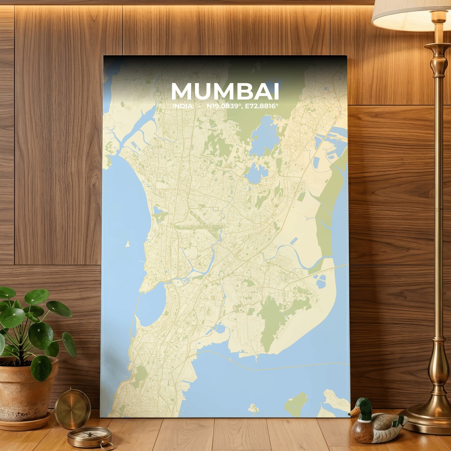 Mumbai Drift Map Poster
