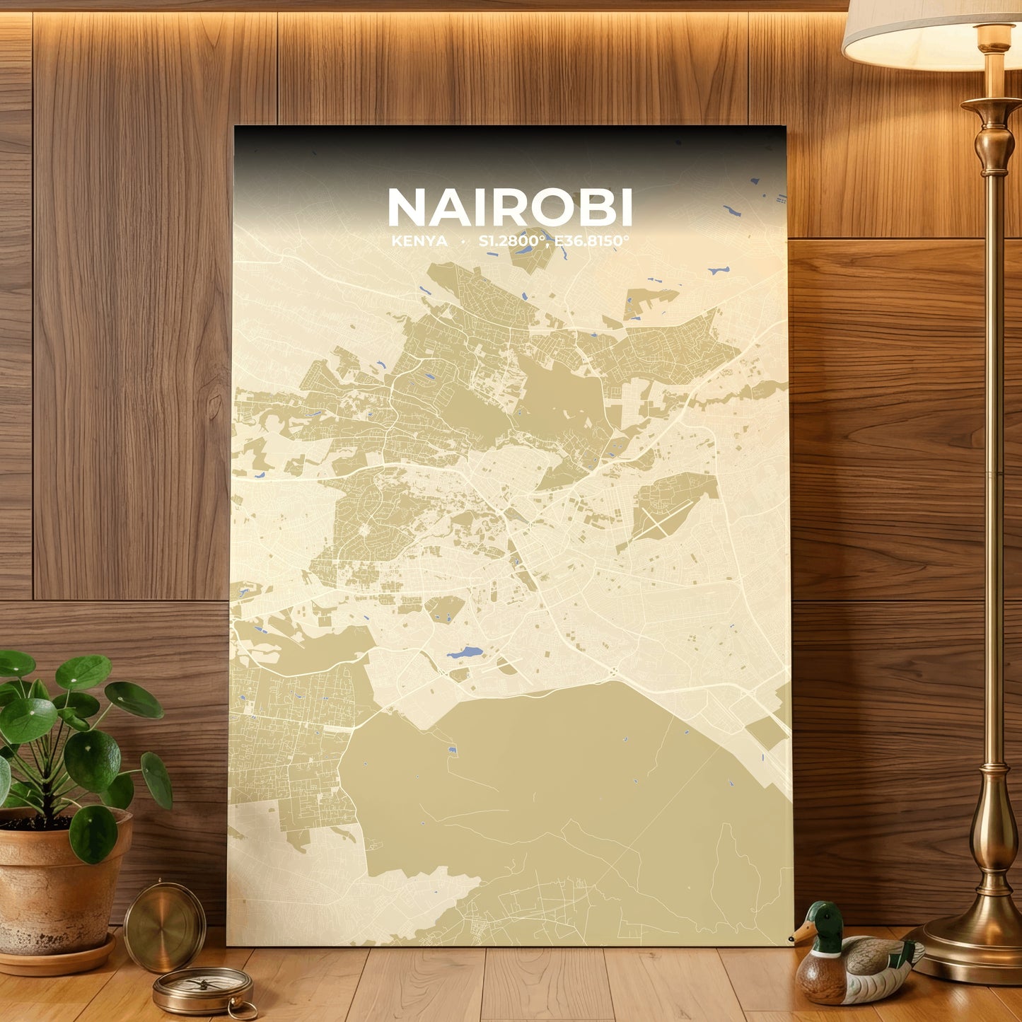 Nairobi Barn Map Poster
