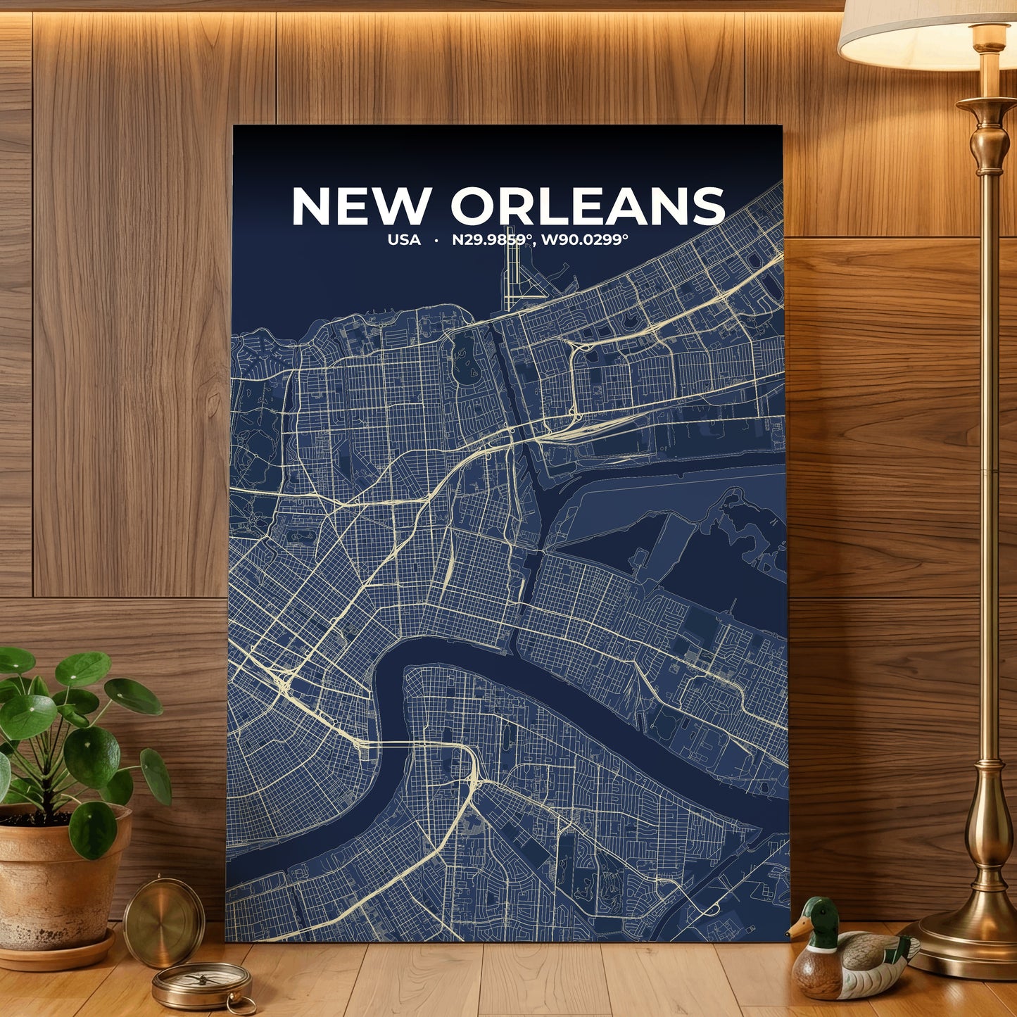 New Orleans Anchor Map Poster
