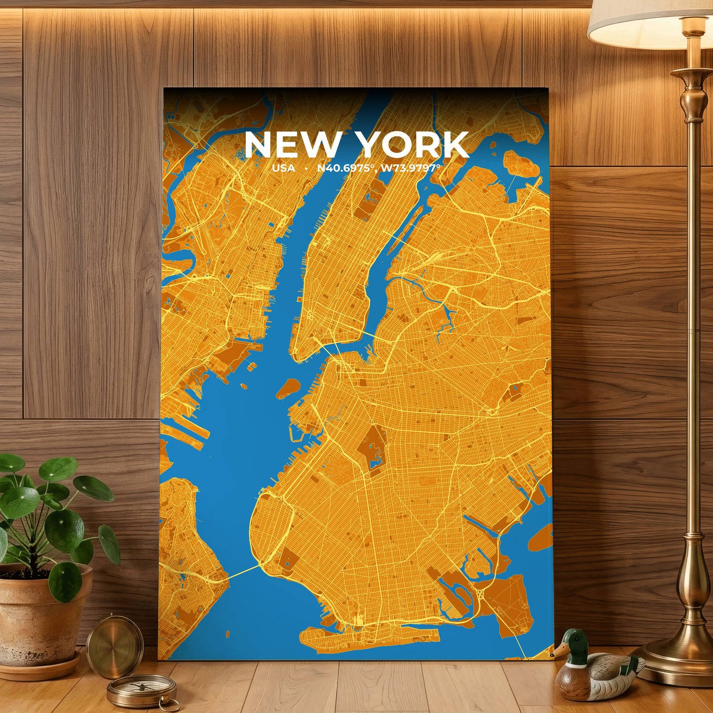 New York Scorch Map Poster