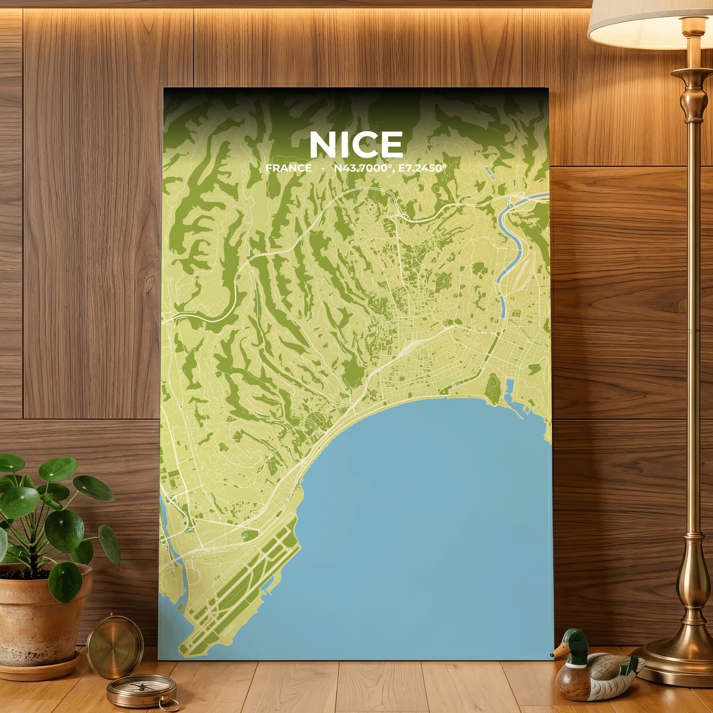 Nice Fern Map Poster