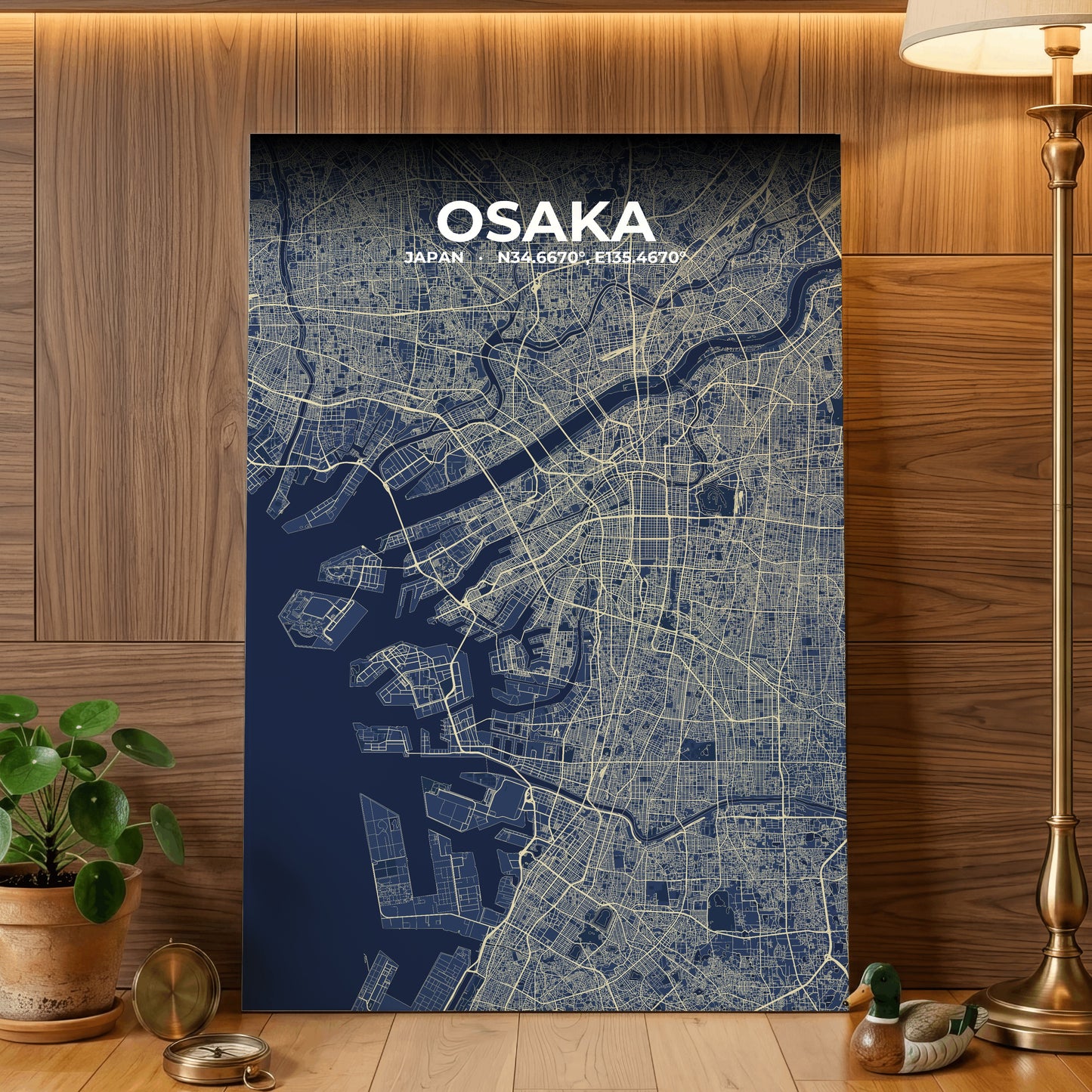 Osaka Anchor Map Poster