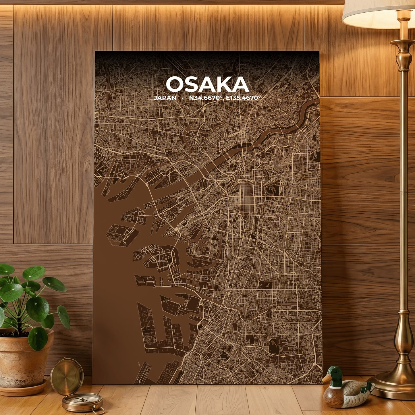 Osaka Plum Map Poster