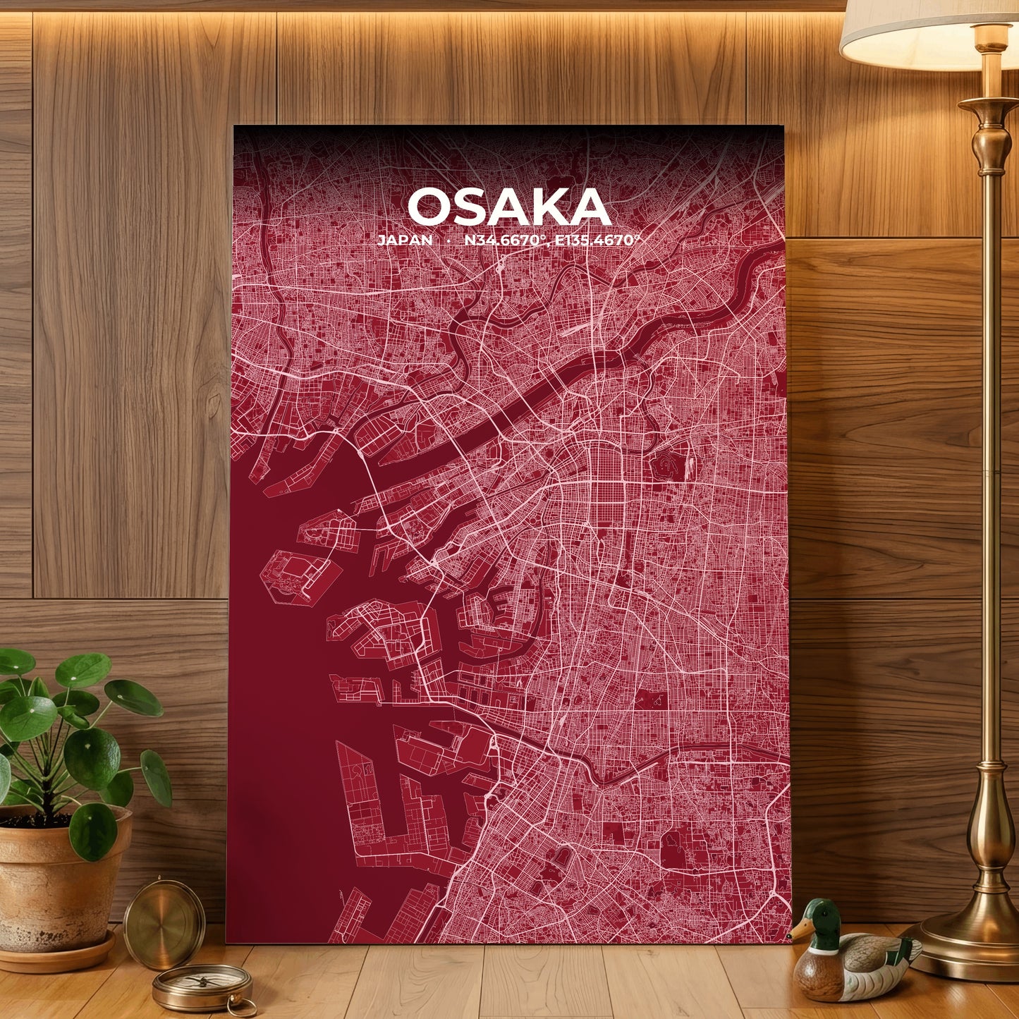 Osaka Garnet Map Poster