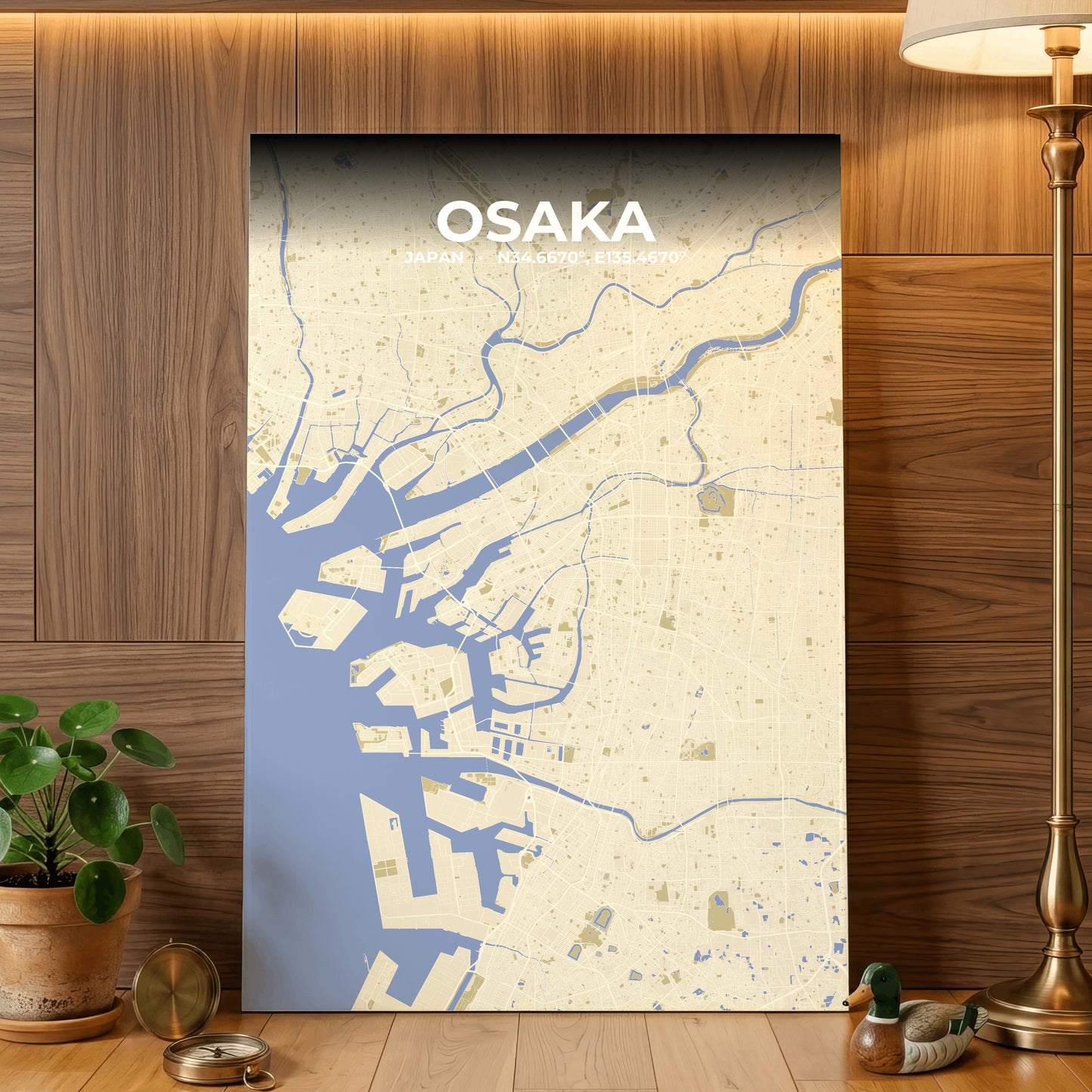 Osaka Barn Map Poster
