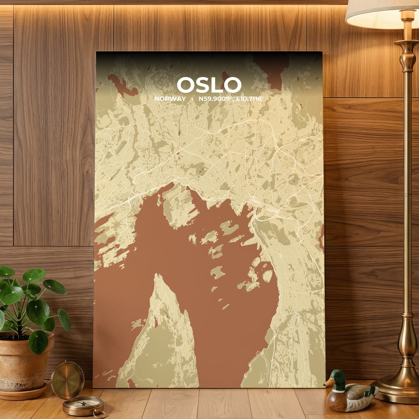 Oslo Ember Map Poster